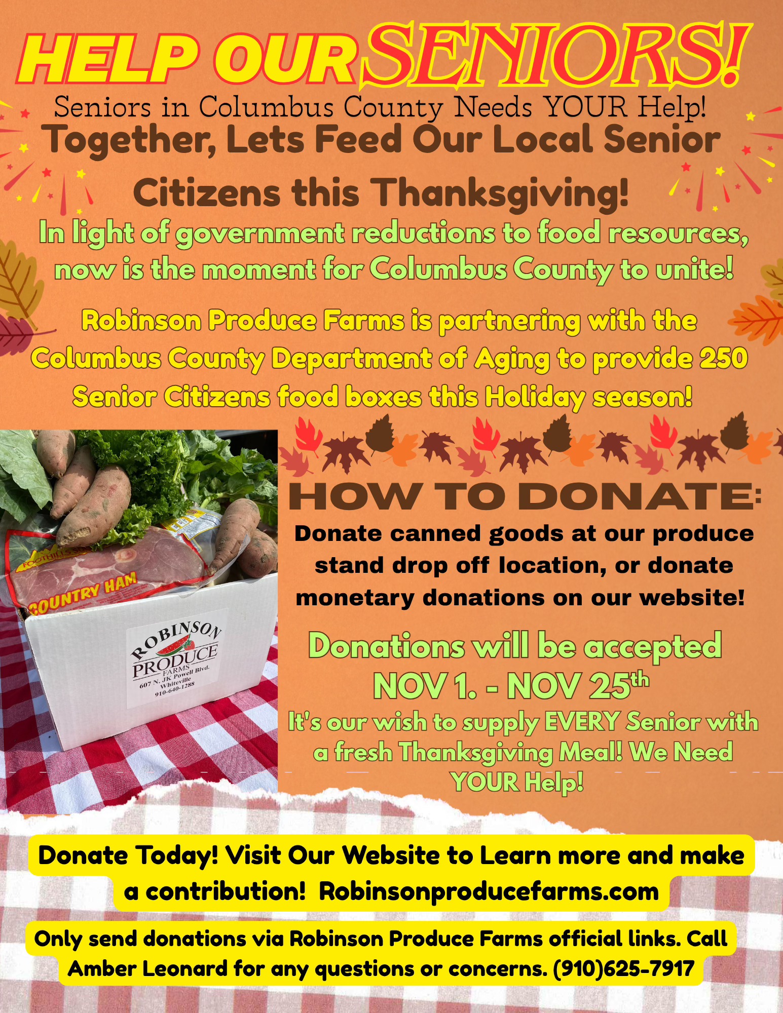 Robinson - 🧡 Helping Our Seniors This Thanksgiving! 🧡 We’re proud to ...