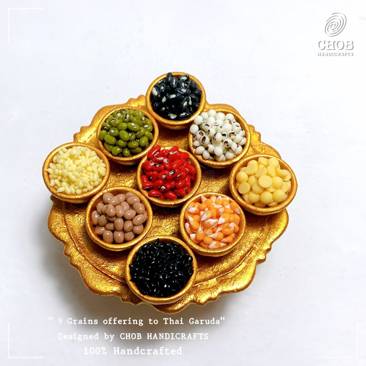 CHOB Handicrafts - โมเดลศิลปะการปั้นธัญพืช 9 ชนิด สำหรับถวายบูชา พระ ...