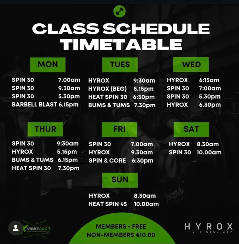 Xtreme - JANUARY CLASS TIMETABLE 👋 Welcome to all our new members! If ...