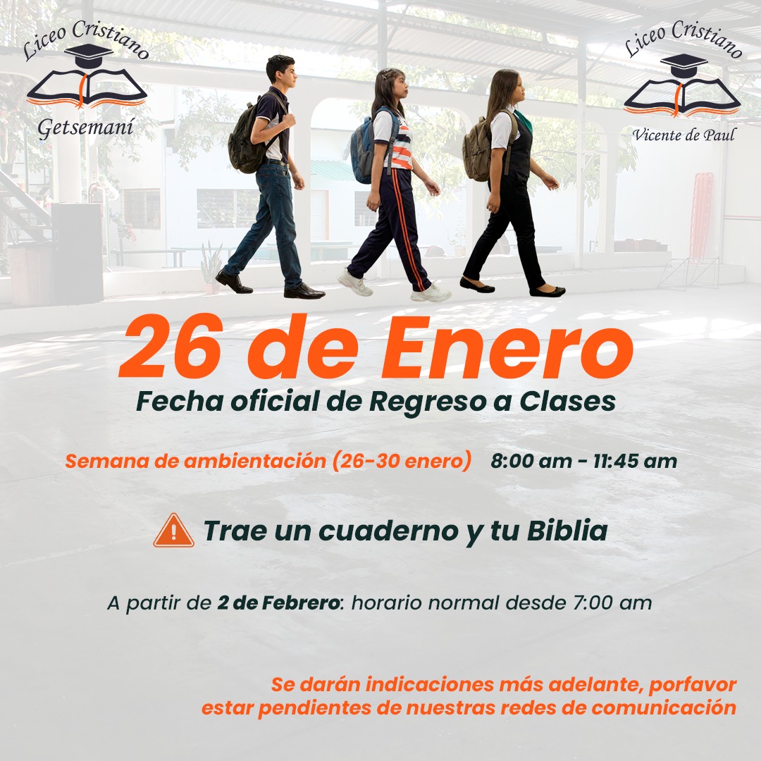Liceo - 📚 Inicio de Clases – 26 de enero de 2026 📚 Damos gracias a Dios ...