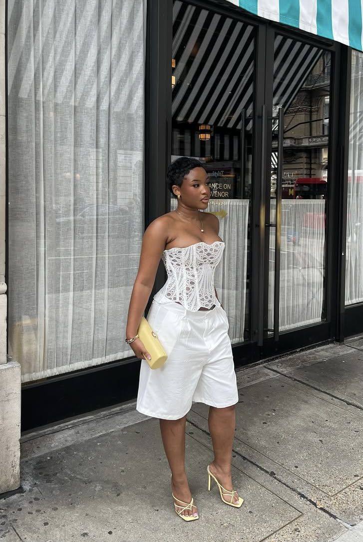 short spring dress Romantic Short Dress in White