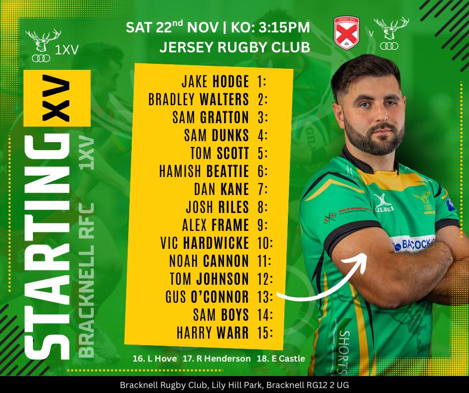 Bracknell - Here is our Bracknell RFC 1XV squad traveling to Jersey ...