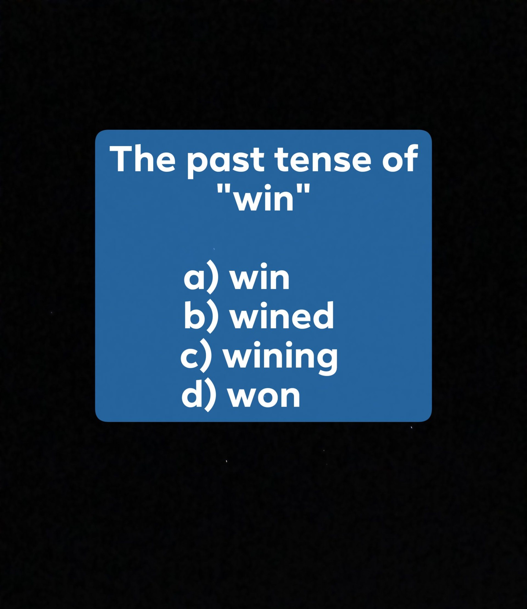 win won won