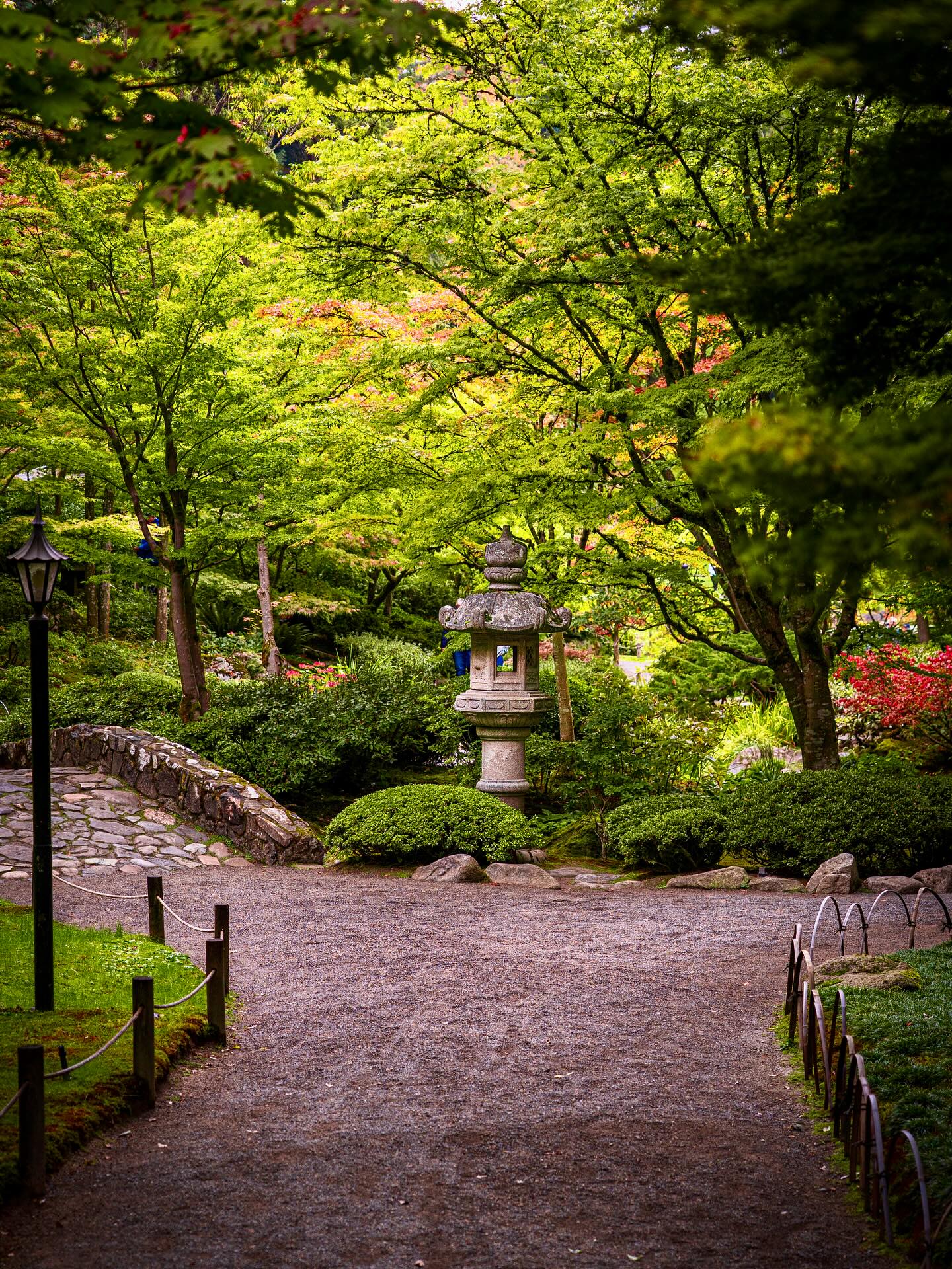 The place depicted in the image is the Seattle Japanese Garden