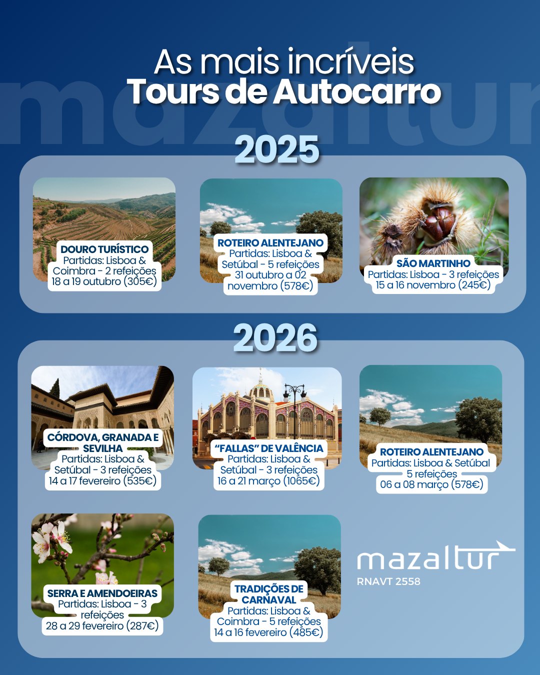 Mazaltur - ⚠️ Vem conhecer os Tours de Autocarro mais incríveis que ...