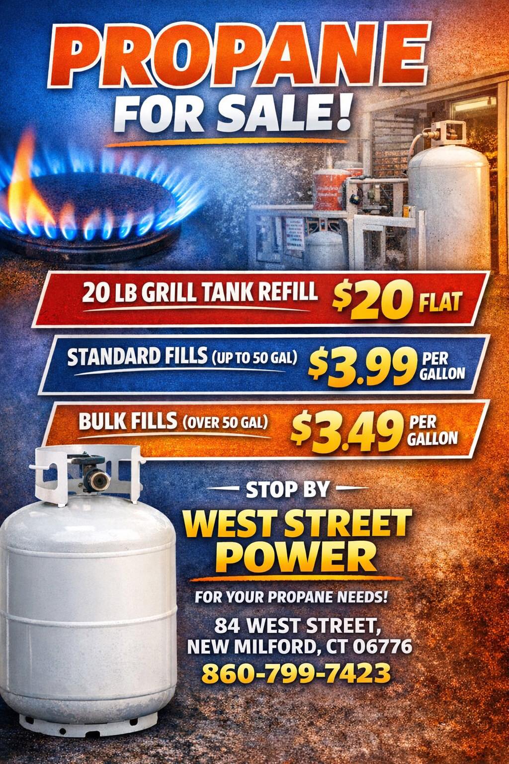 West - Running low on propane? We’ve got you covered 🔥 From grill tanks ...