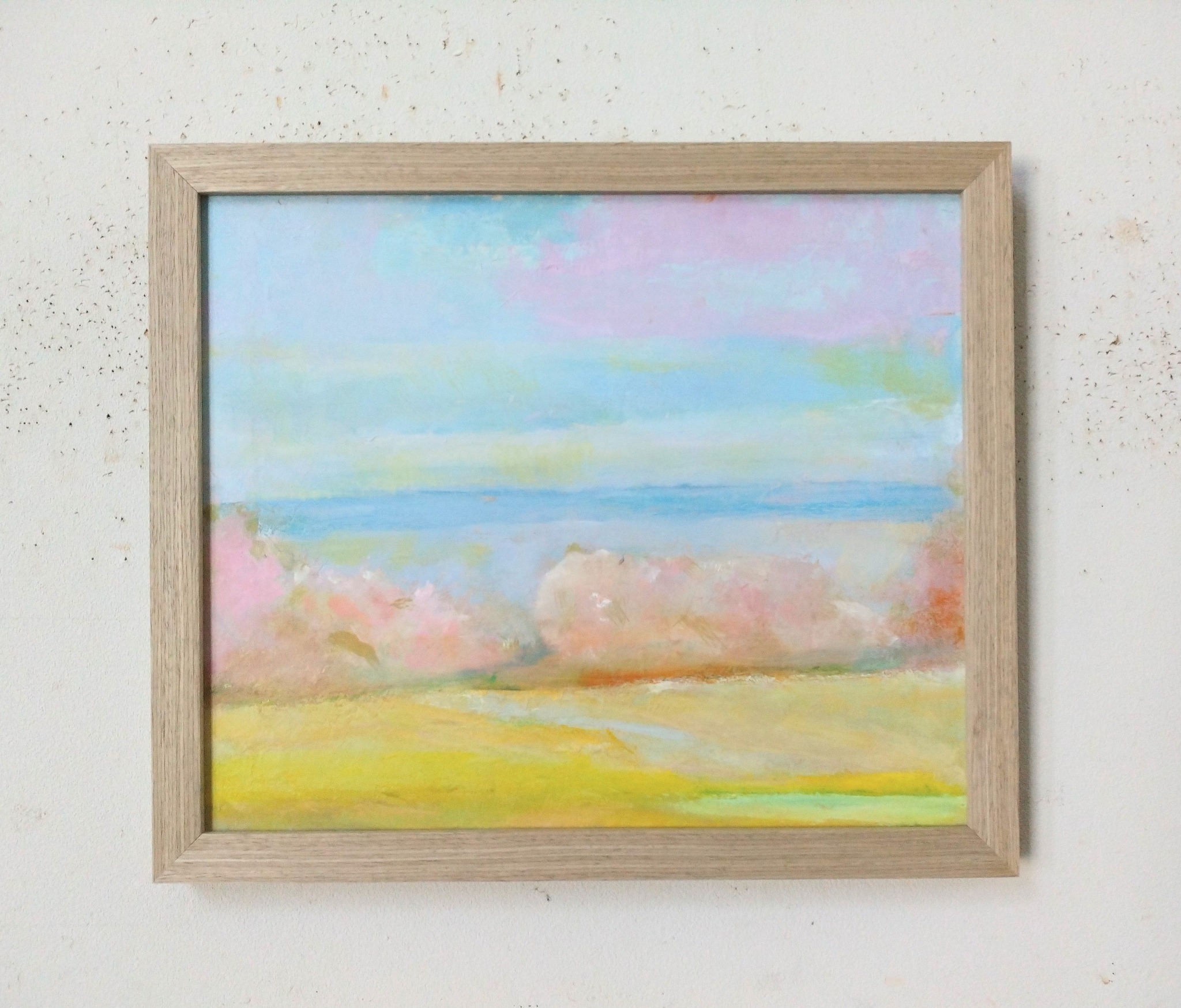 【油絵】田中岑 「花」 田中 岑 （たかし）左側 無題 油彩20M 右側「吾妻山の桜」油彩8号 田中