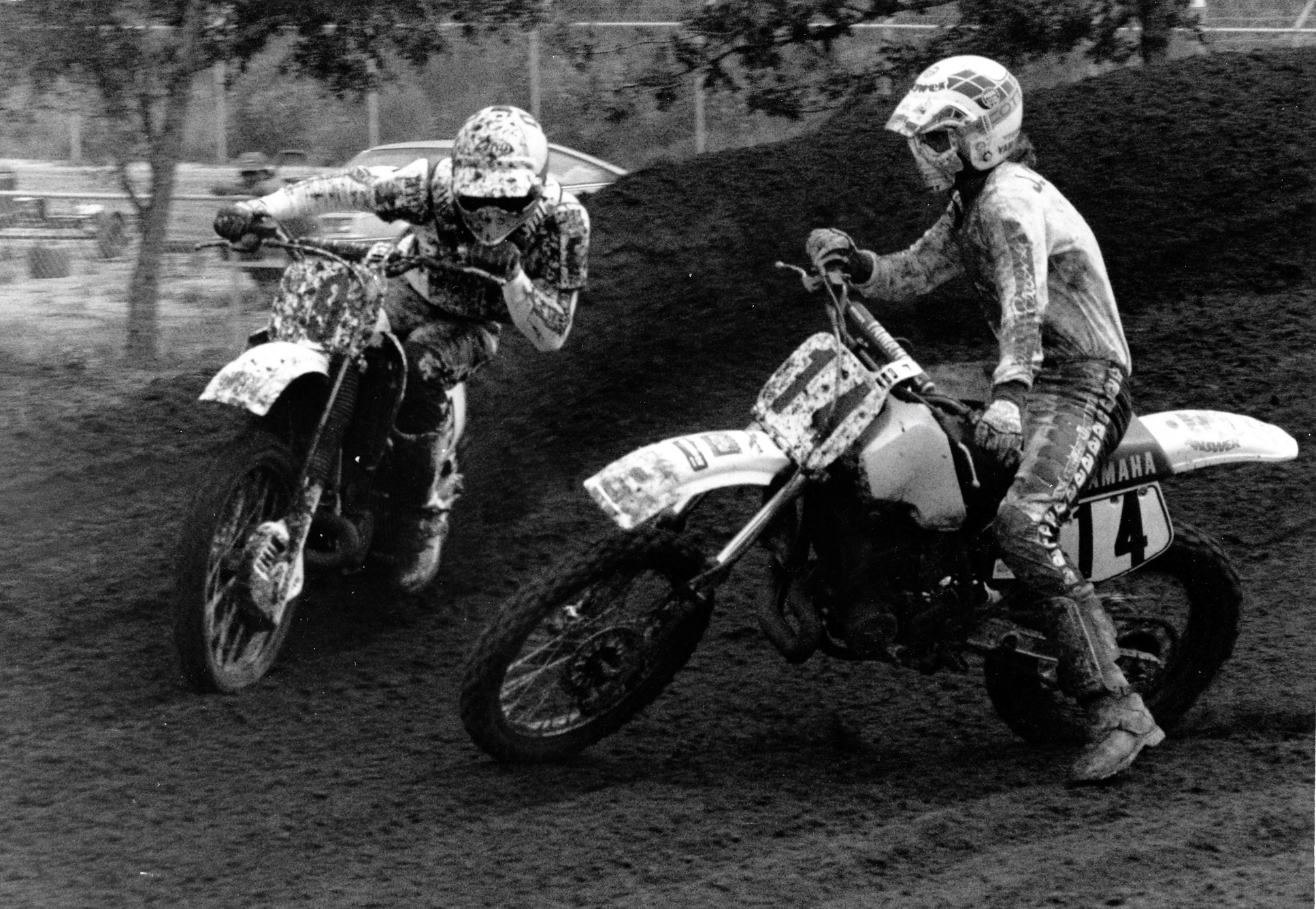 Rider - Roger Ambs (9) and Joe Carter (14) look to have converging ...
