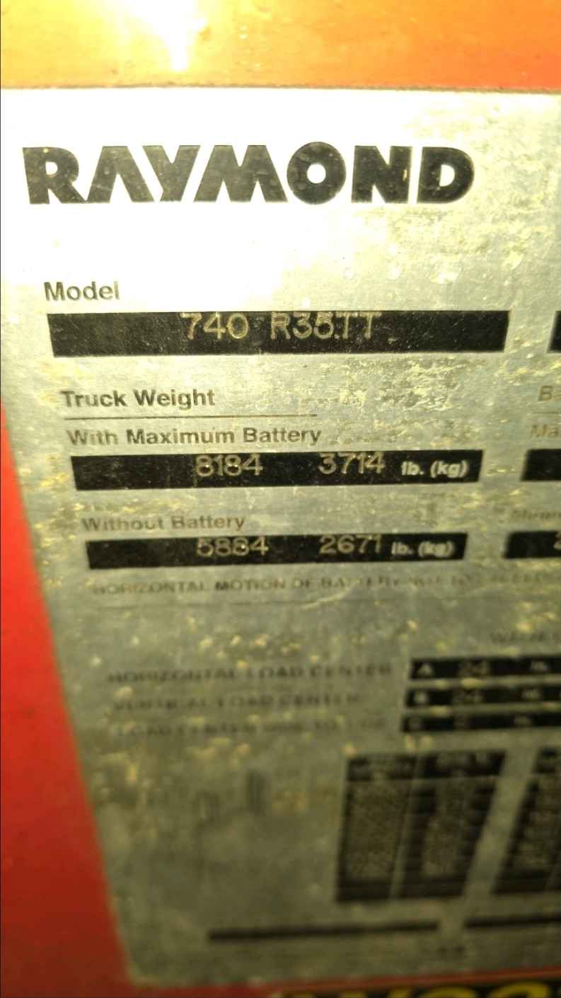 Raymond 740 R35TT stand-on reach forklift. - Miscellaneous Tools - Oak ...