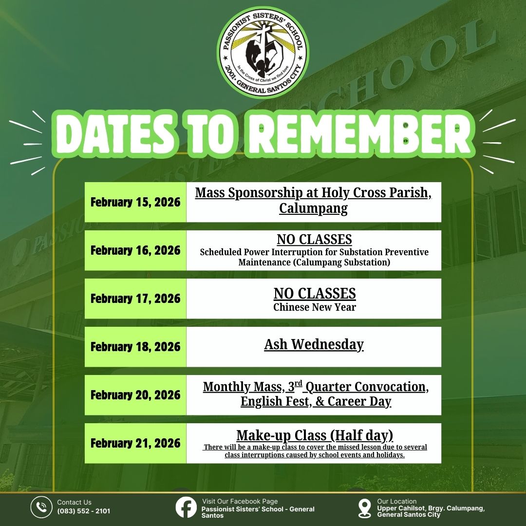 Passionist... - Passionist Sisters' School - General Santos