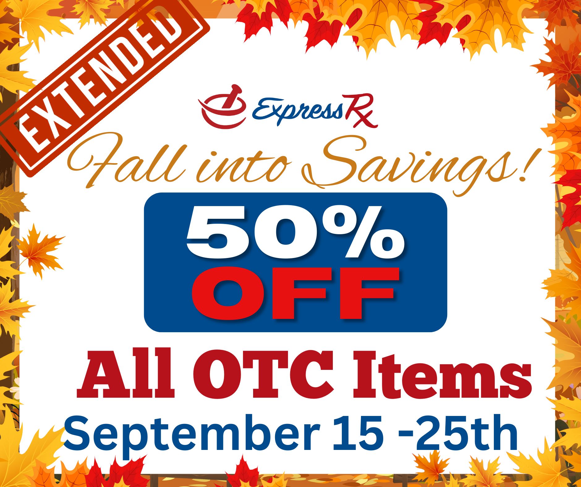 🚨 SALE EXTENDED! 🚨 👉 Our 50% OFF... - Express Rx of Union | Facebook