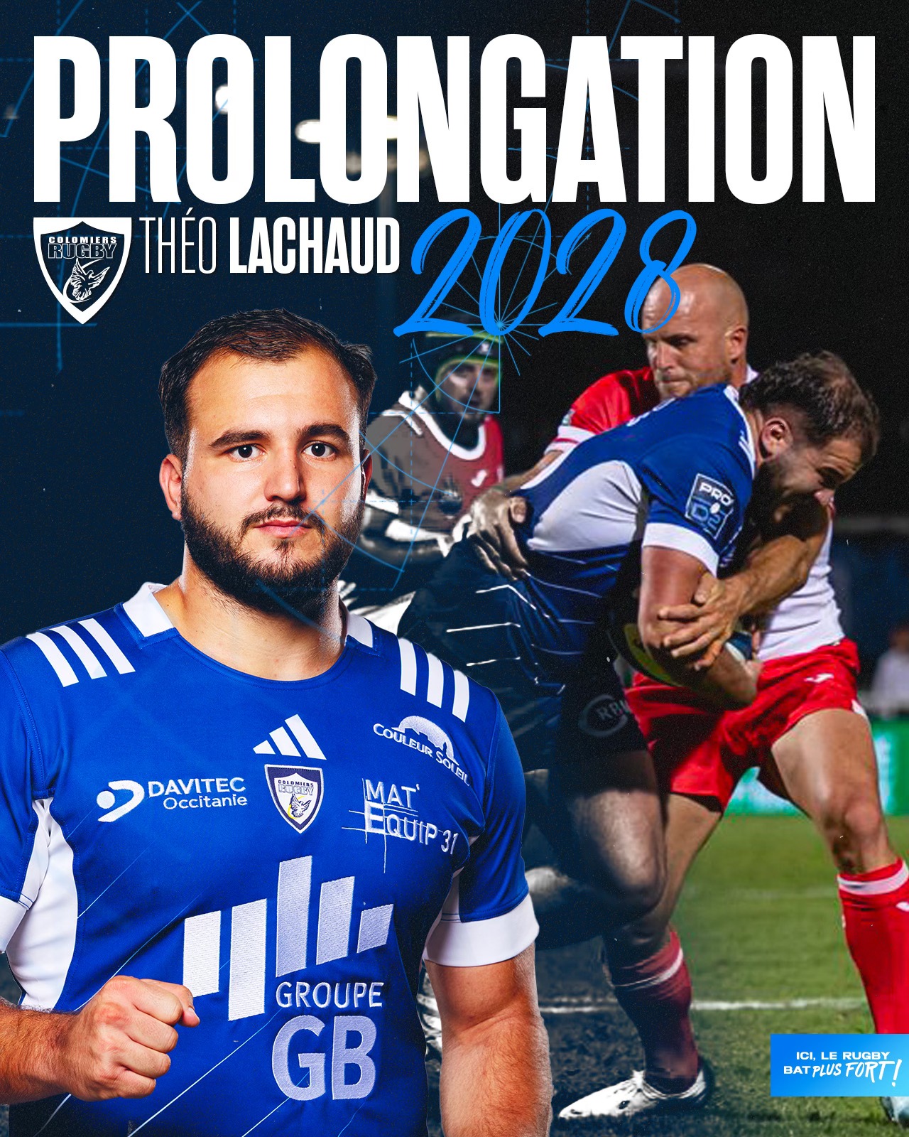Colomiers - 💙🔥 𝐎𝐅𝐅𝐈𝐂𝐈𝐄𝐋 : 𝐓𝐡𝐞́𝐨 𝐋𝐚𝐜𝐡𝐚𝐮𝐝 𝐩𝐫𝐨𝐥𝐨𝐧𝐠𝐞 𝐚𝐯𝐞𝐜 𝐂𝐨𝐥𝐨𝐦𝐢𝐞𝐫𝐬 𝐑𝐮𝐠𝐛𝐲 ...