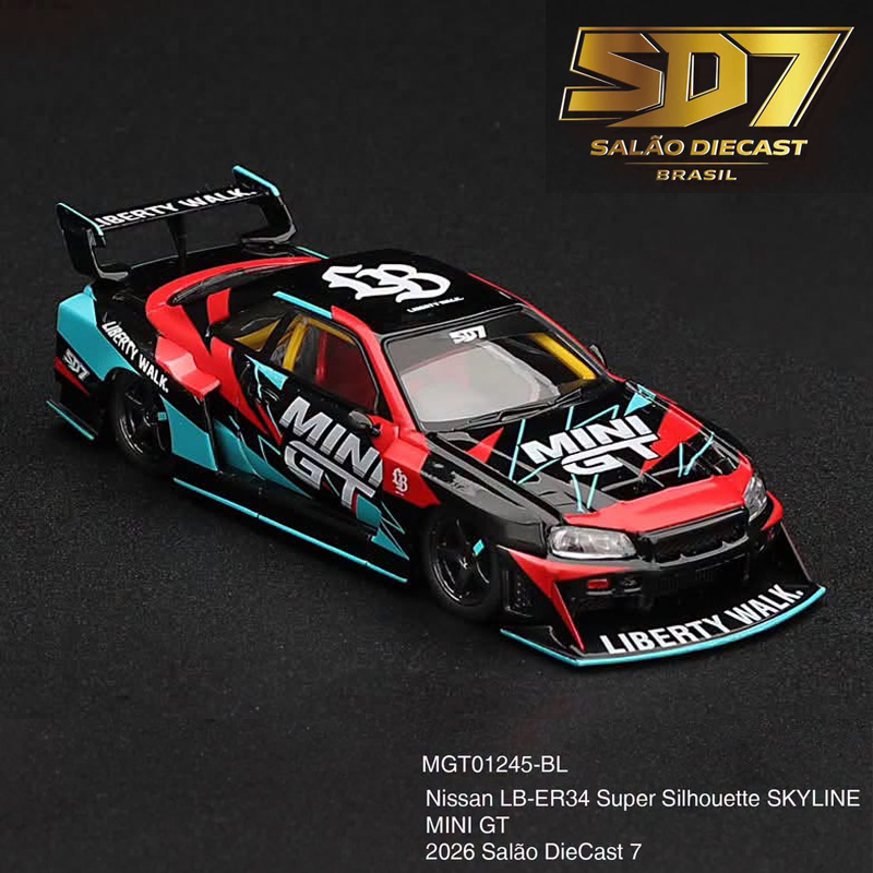 MINI GT 1/64 SALAO DIECAST 7 - NISSAN LB-ER34 SKYLINE SUPER