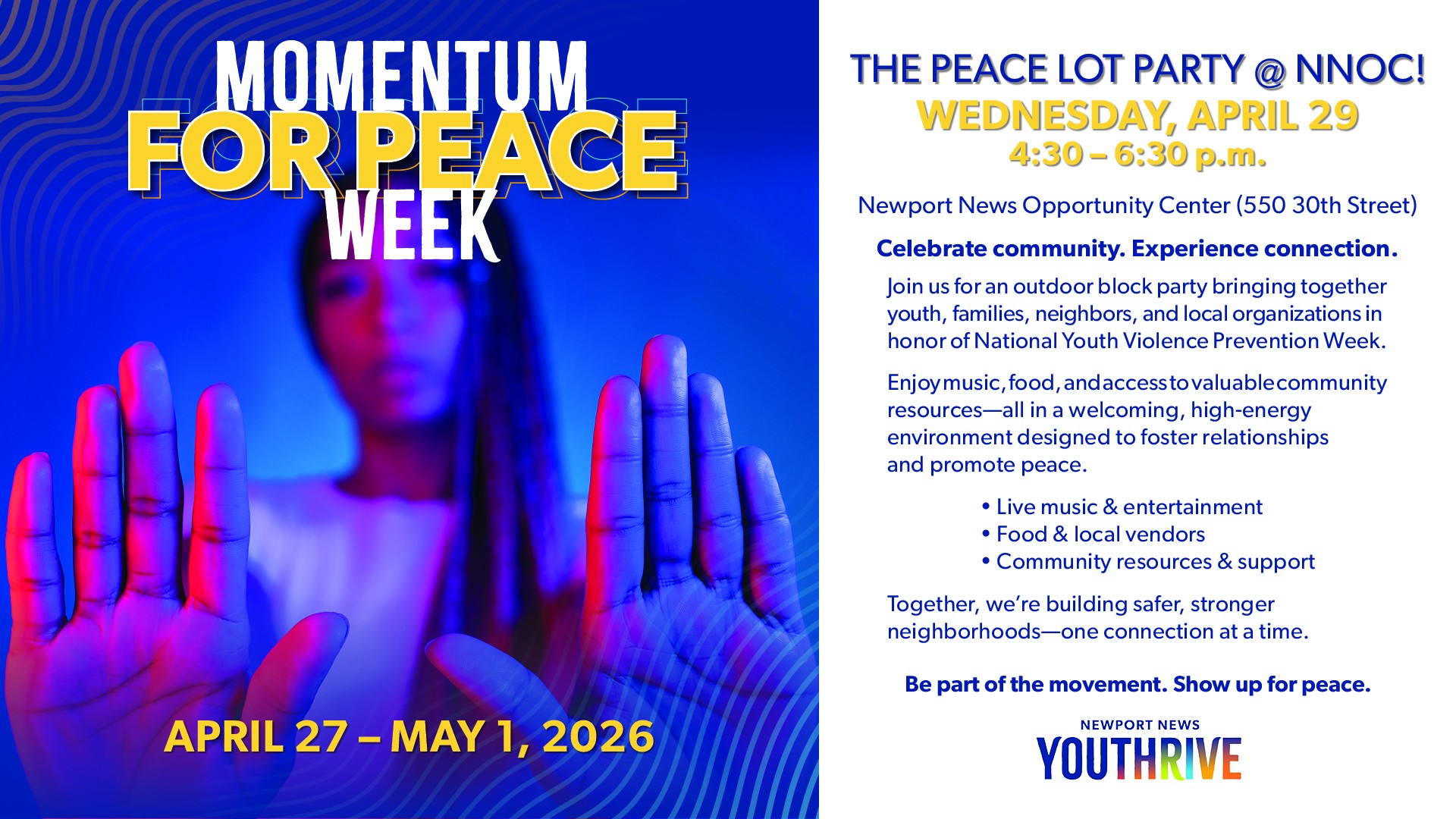 Momentum for Peace Week: The Peace Lot Party @ NNOC