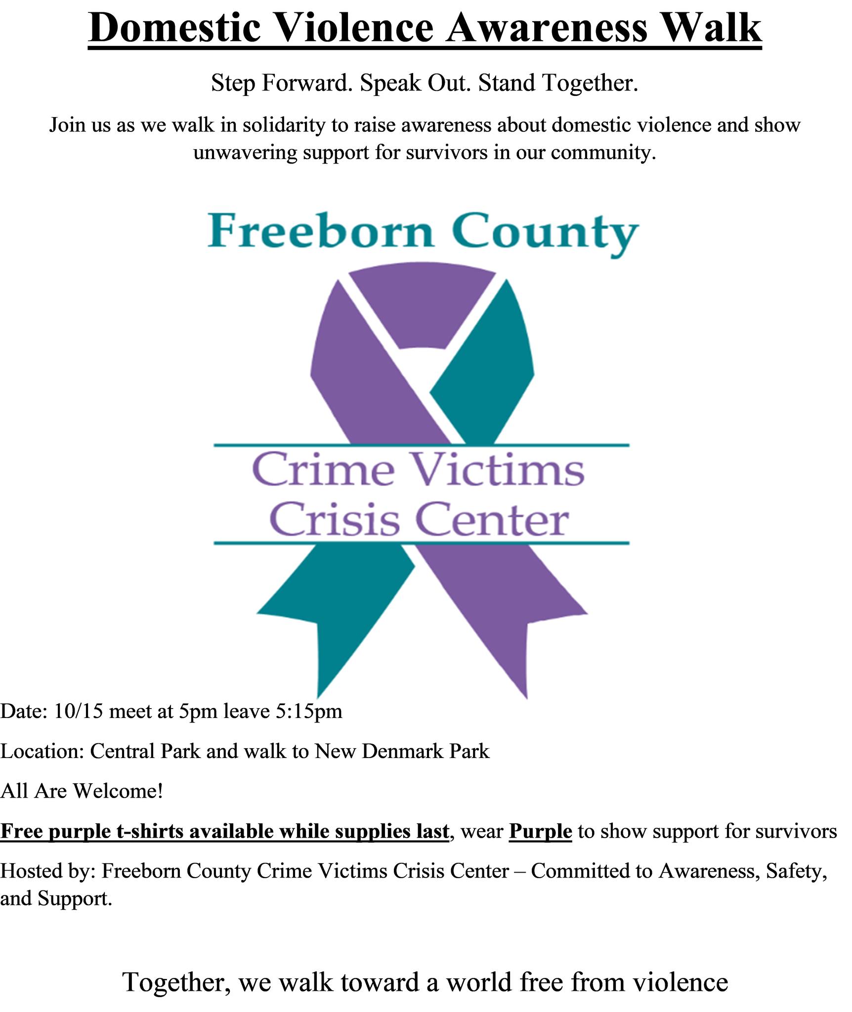 Domestic Violence Awareness Walk