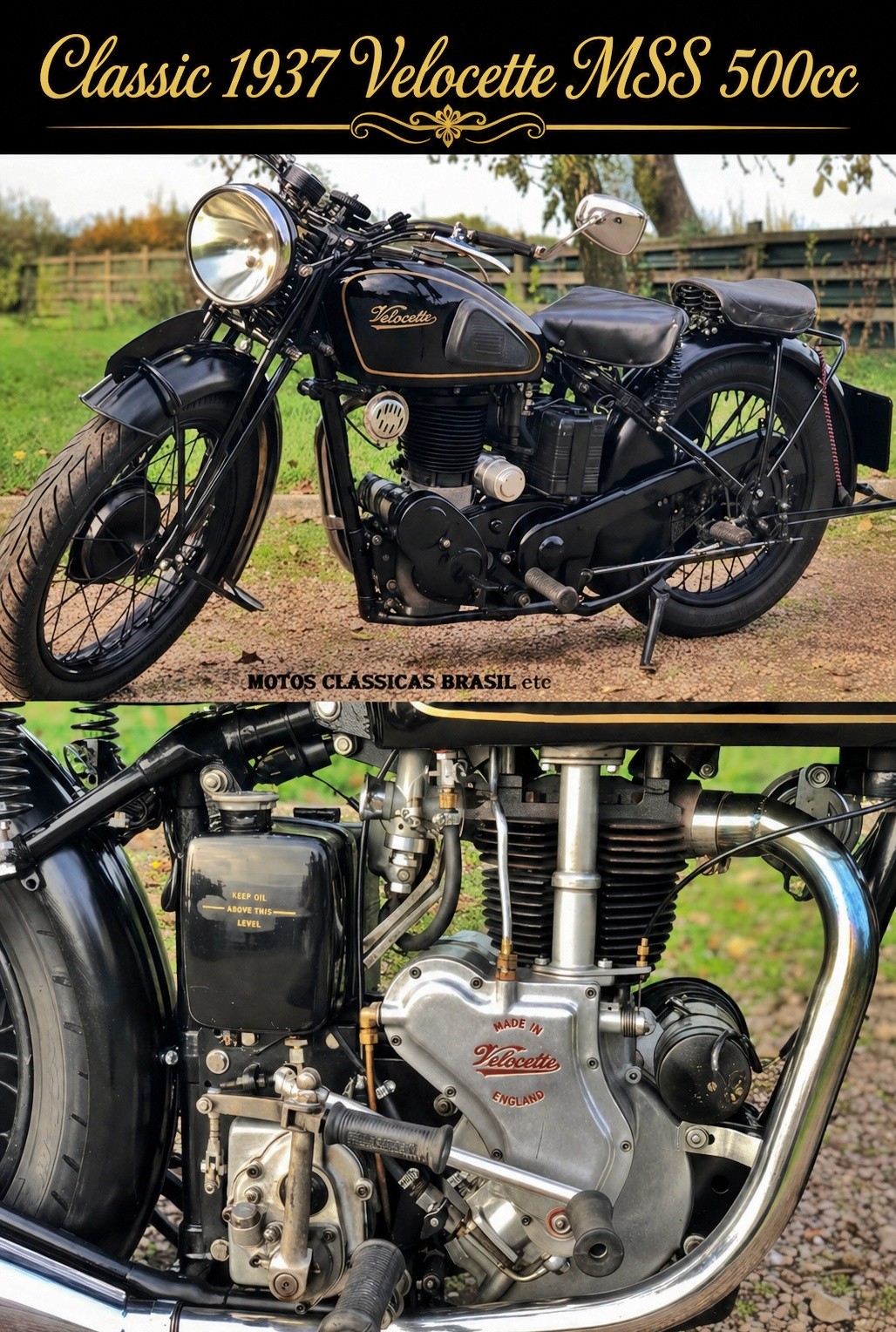 Classic 1938 Velocette MSS 498cc 💙🇬🇧💙 The 1938 Velocette MSS