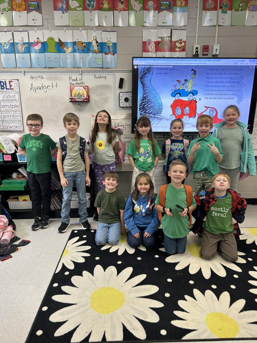 green eggs and ham dress up ideas Today's dress-up day was inspired by Sam-I-Am the classic and Ham! Did we wear green in a box? Did we wear green with a fox? Did we wear green homemade green eggs and ham diy shirt
