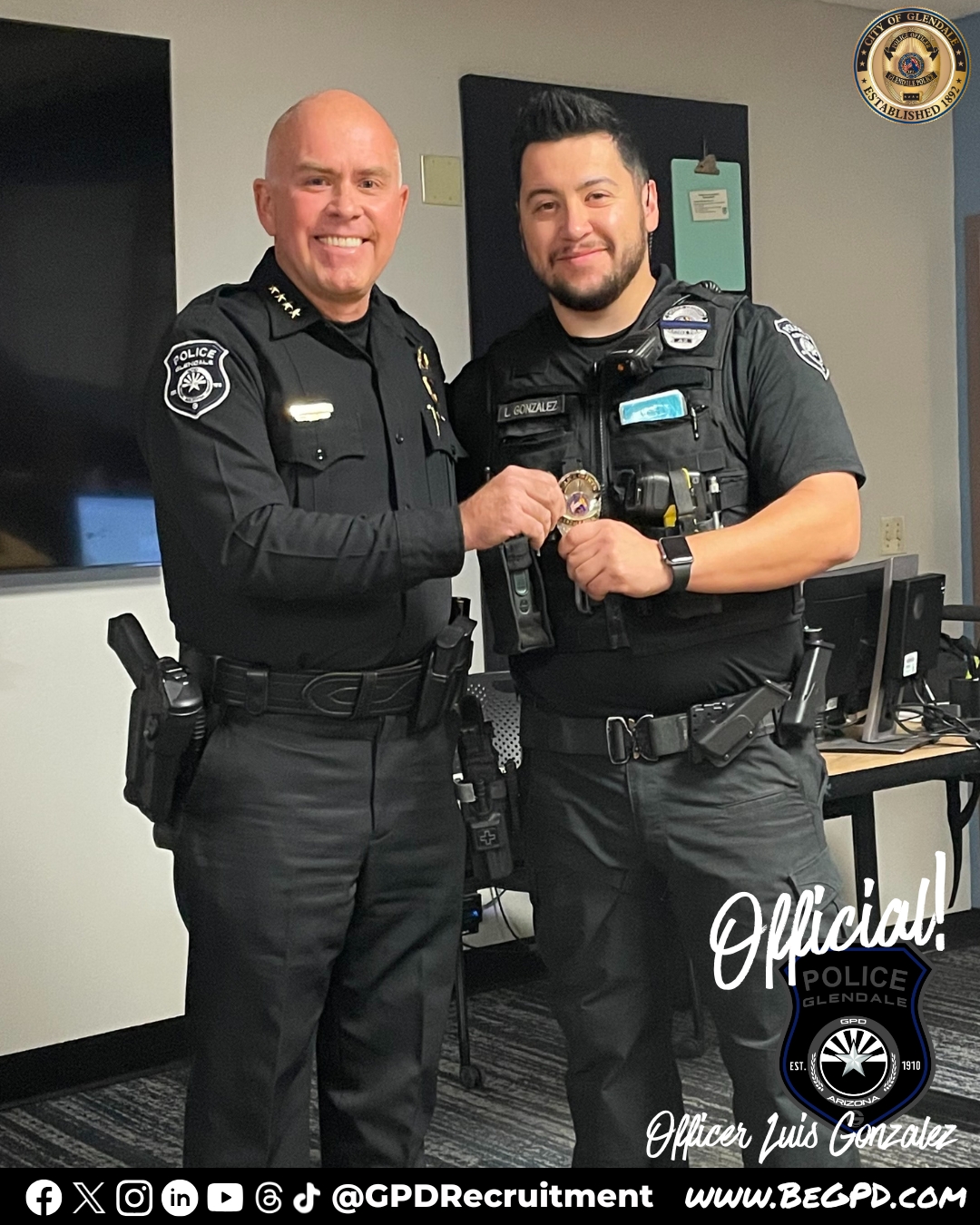 Lodi Police Department's Officer Maricruz Gonzalez completes field