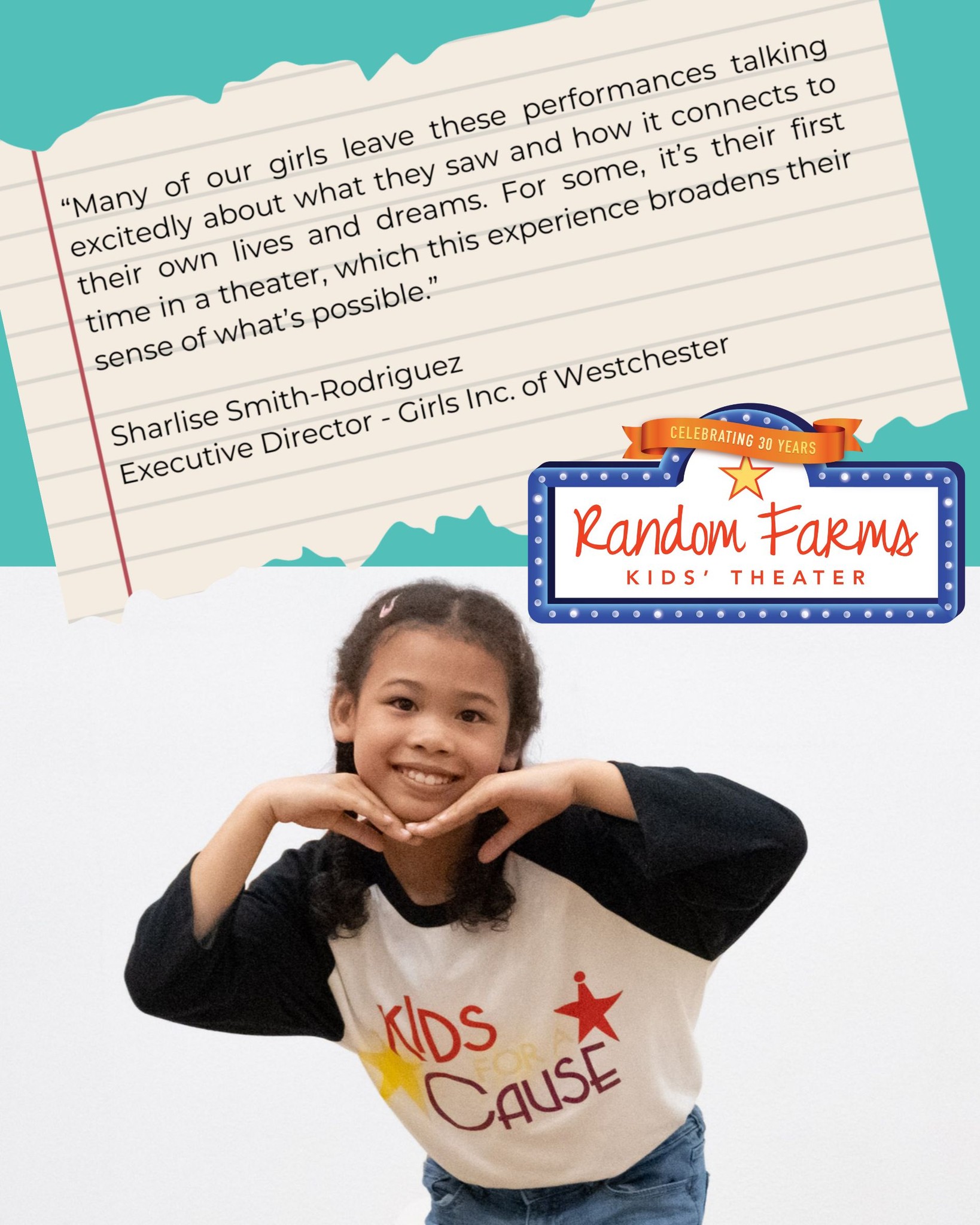Random Farms Kids Theater - Random Farms is honored to name Phoebe ...