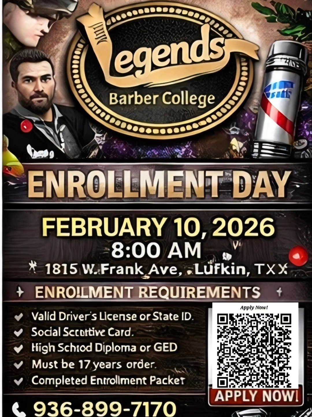 Legends - 🎓💈 LEGENDS BARBER COLLEGE — ENROLLMENT DAY 💈🎓 📅 January 13 ...