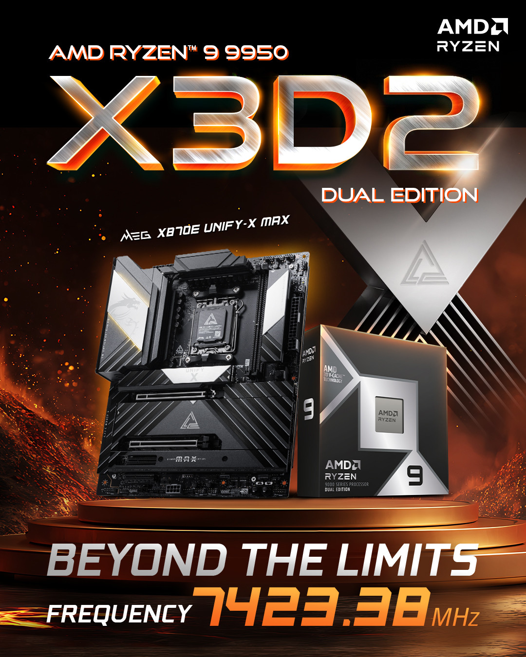 A powerful start for the latest AMD Ryzen 9 9950X3D2. 🚀 Paired