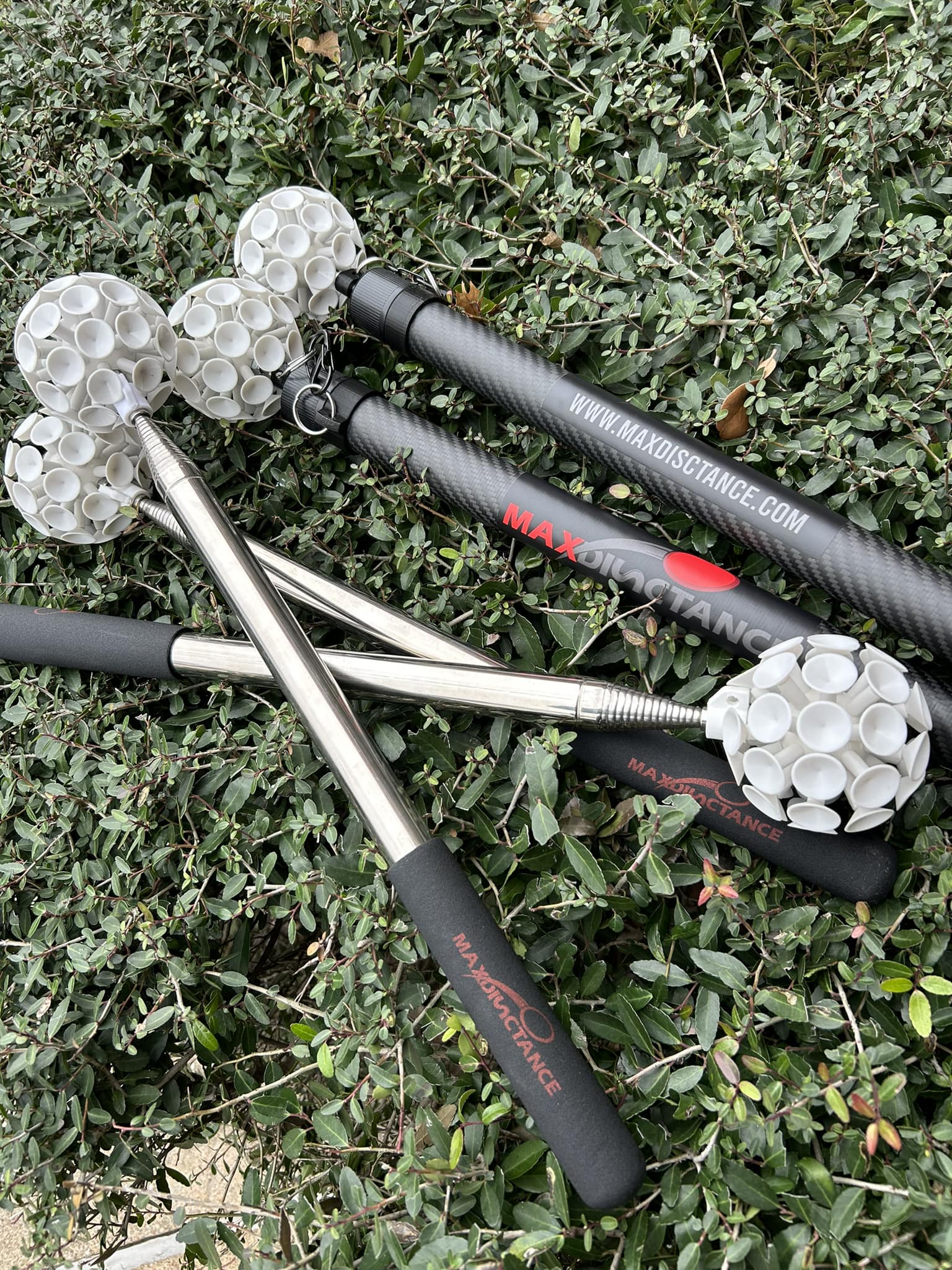 Ball Retriever Telescopic - 8 Sections, Extends To 2 Meters (6.7ft), Sturdy Extensible Stainless Steel Shaft - Black - Walmart Supplies