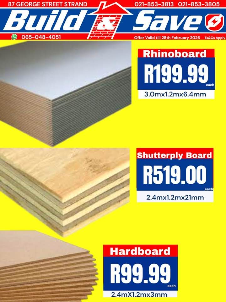 🔥 BOARDS AT THE BEST, CHEAPEST... - Helderberg Build & Save | Facebook