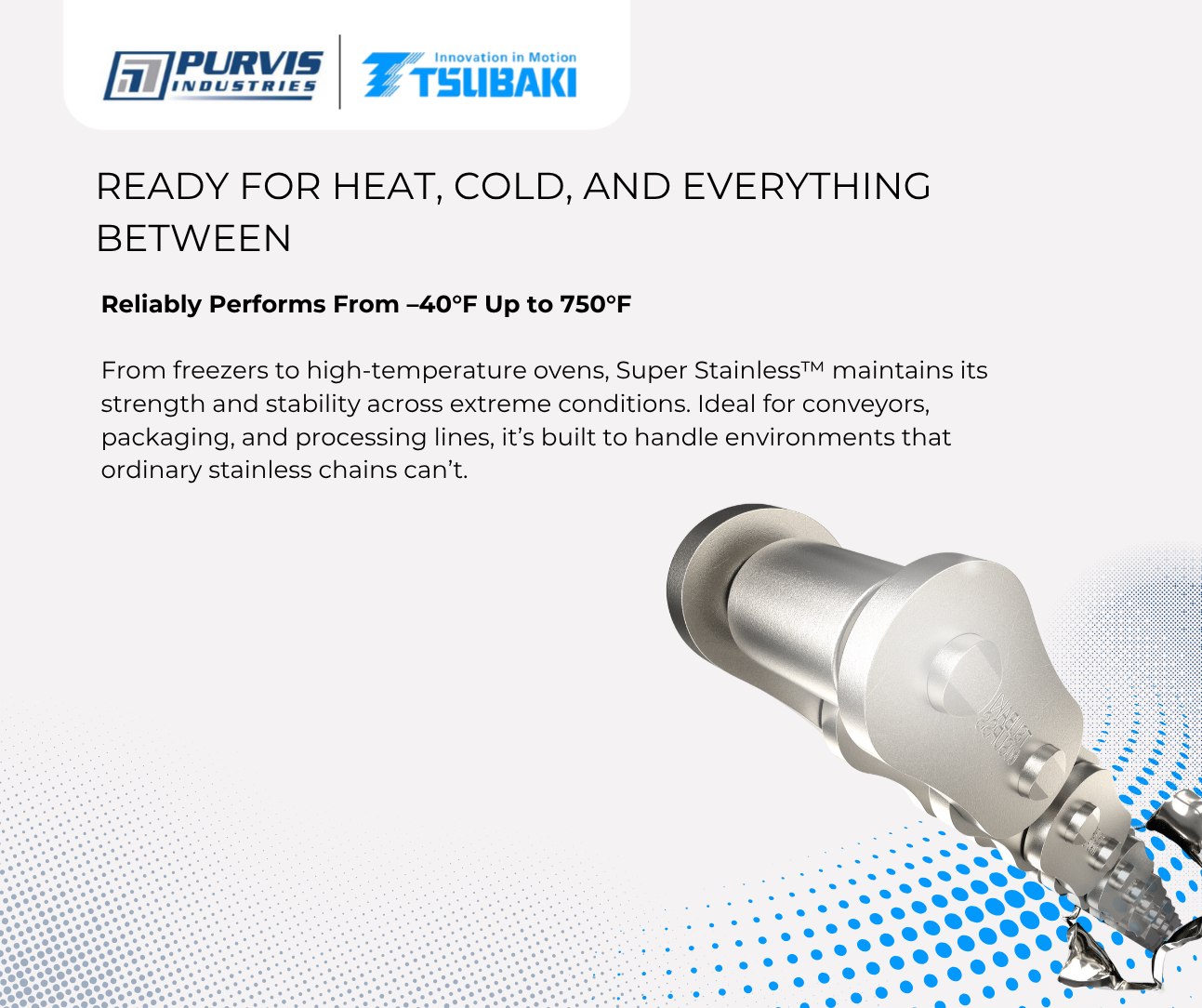 From freezing cold to extreme heat, Super Stainless Chain stays