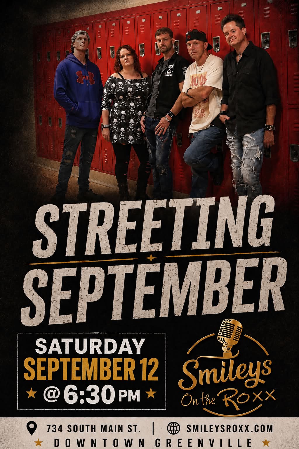 Streeting September live at Smileys on the Roxx in Greenville, SC