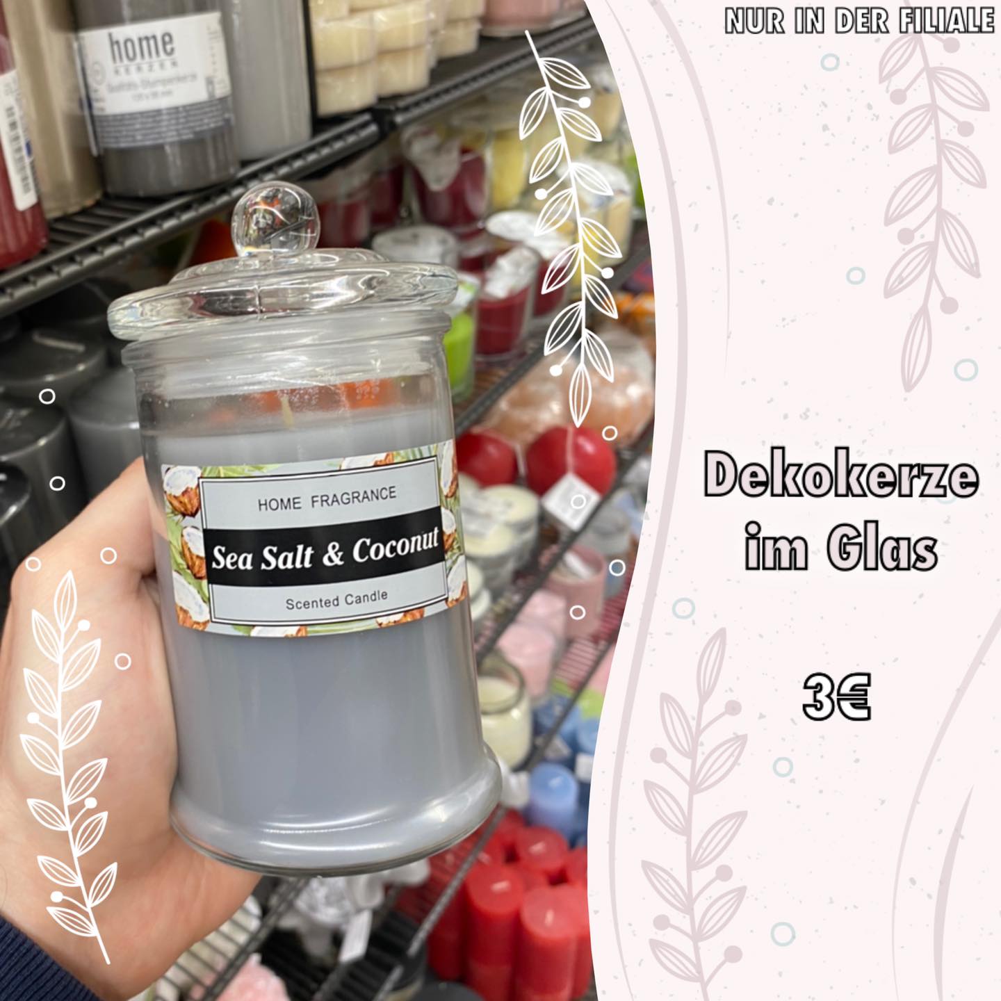 Du liebst Duftkerzen? Wir auch! Bei uns bekommst Du Kerzen in allen Varianten für kleines Geld. 🕯️ • • • #home #zuhause #kerzen #dekorierenistliebe #lights #einrichtung #tedi #dekoideen #candle