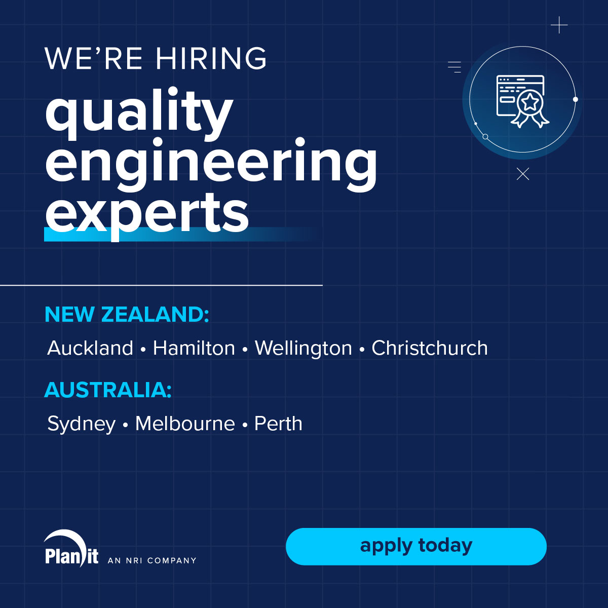 Planit Testing - We're #hiring quality engineers with... | Facebook