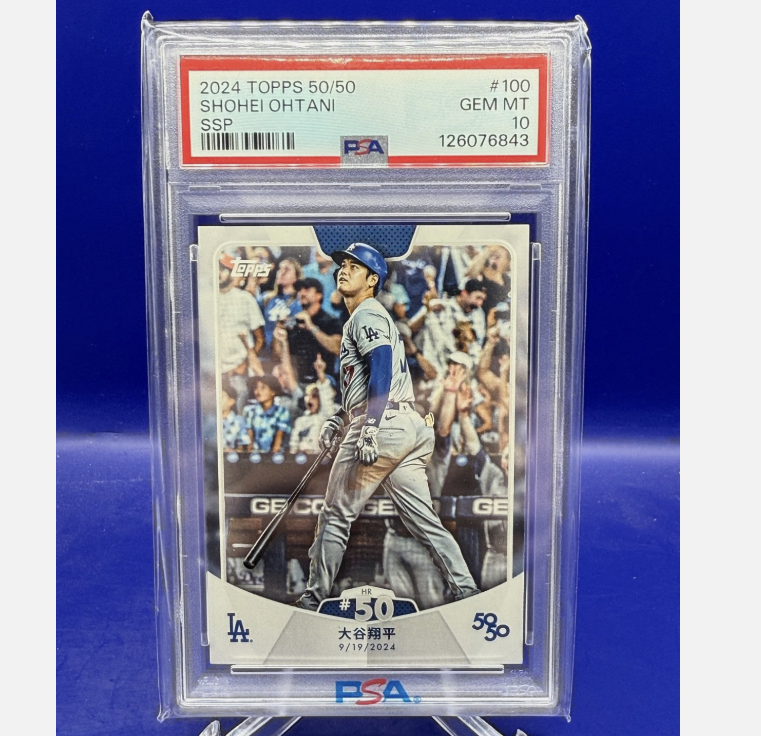 Five - Shohei Ohtani 2024 Topps 50/50 HR #50 Kanji Language (PSA 