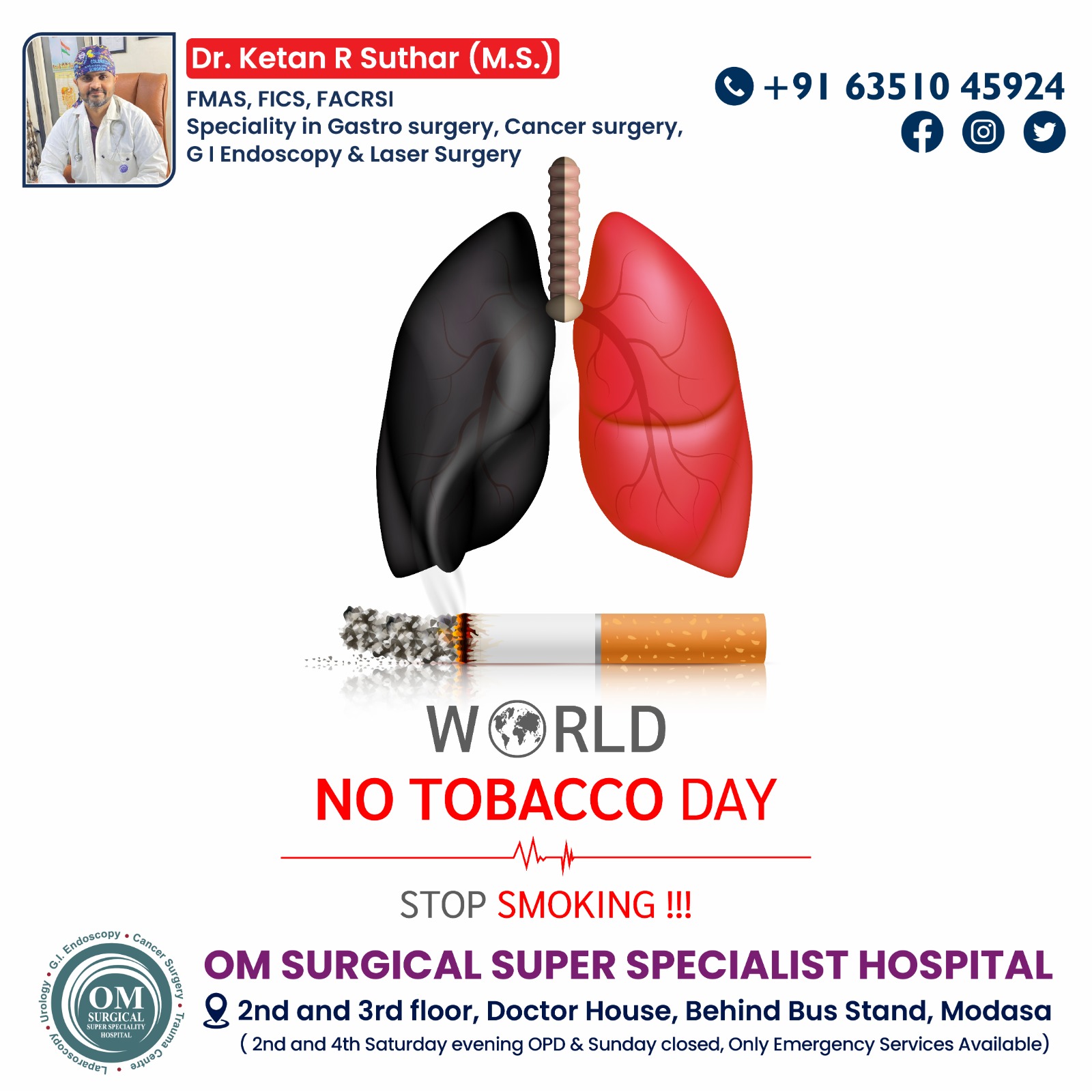 Every cigarette takes away precious moments from life. On this No Smoking  Day, make the decision to breathe clean, live longer, and inspire others to  quit smoking. 🚭 #NoSmoking #SayNoToSmoking #QuitTobacco #HealthyLiving #