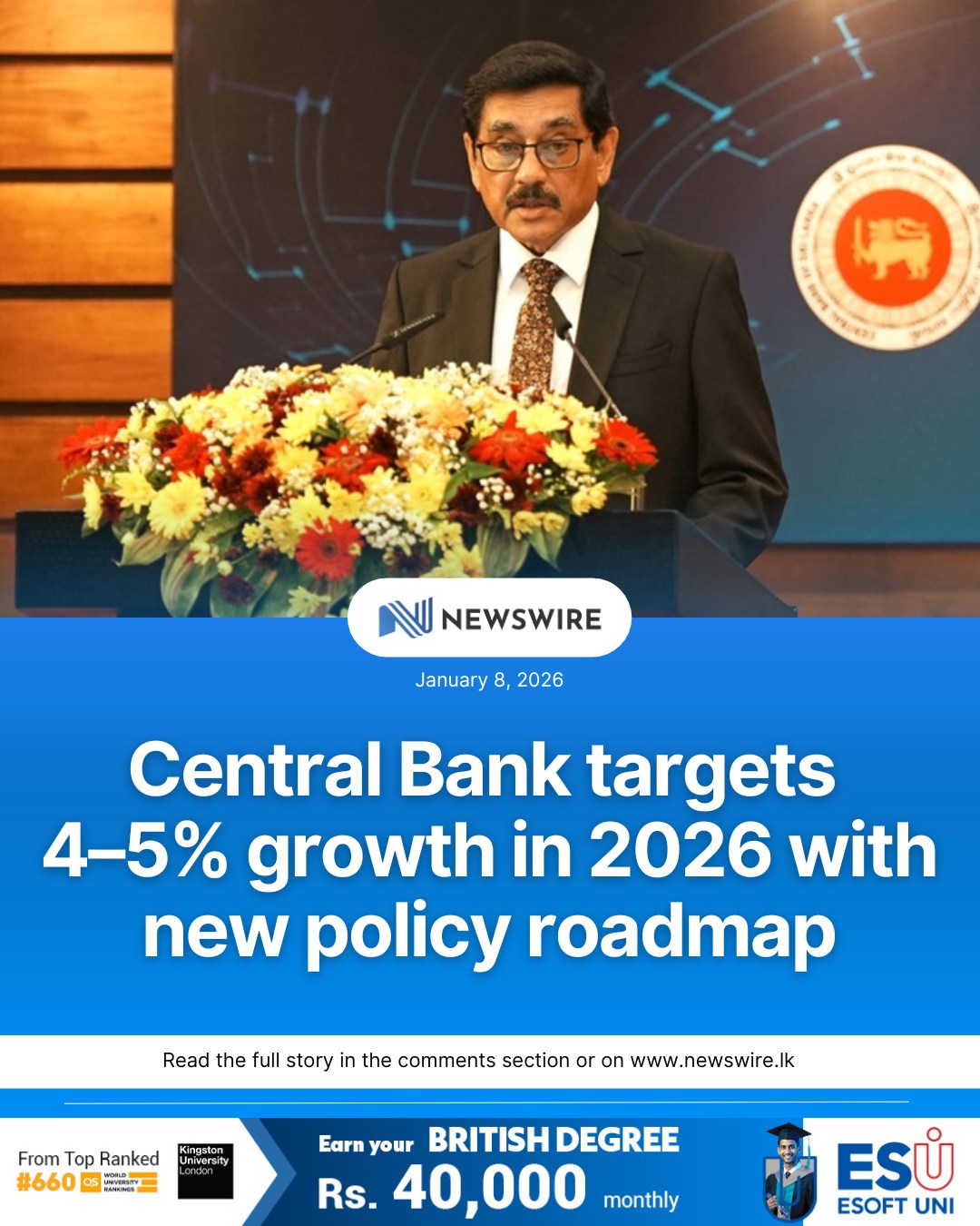 Newswire - The Central Bank of Sri Lanka’s Policy Agenda... | Facebook