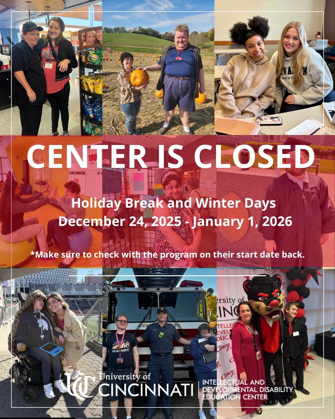 UC - 📣 Program Closure Reminder 🎄 As we wrap up the year, please note ...