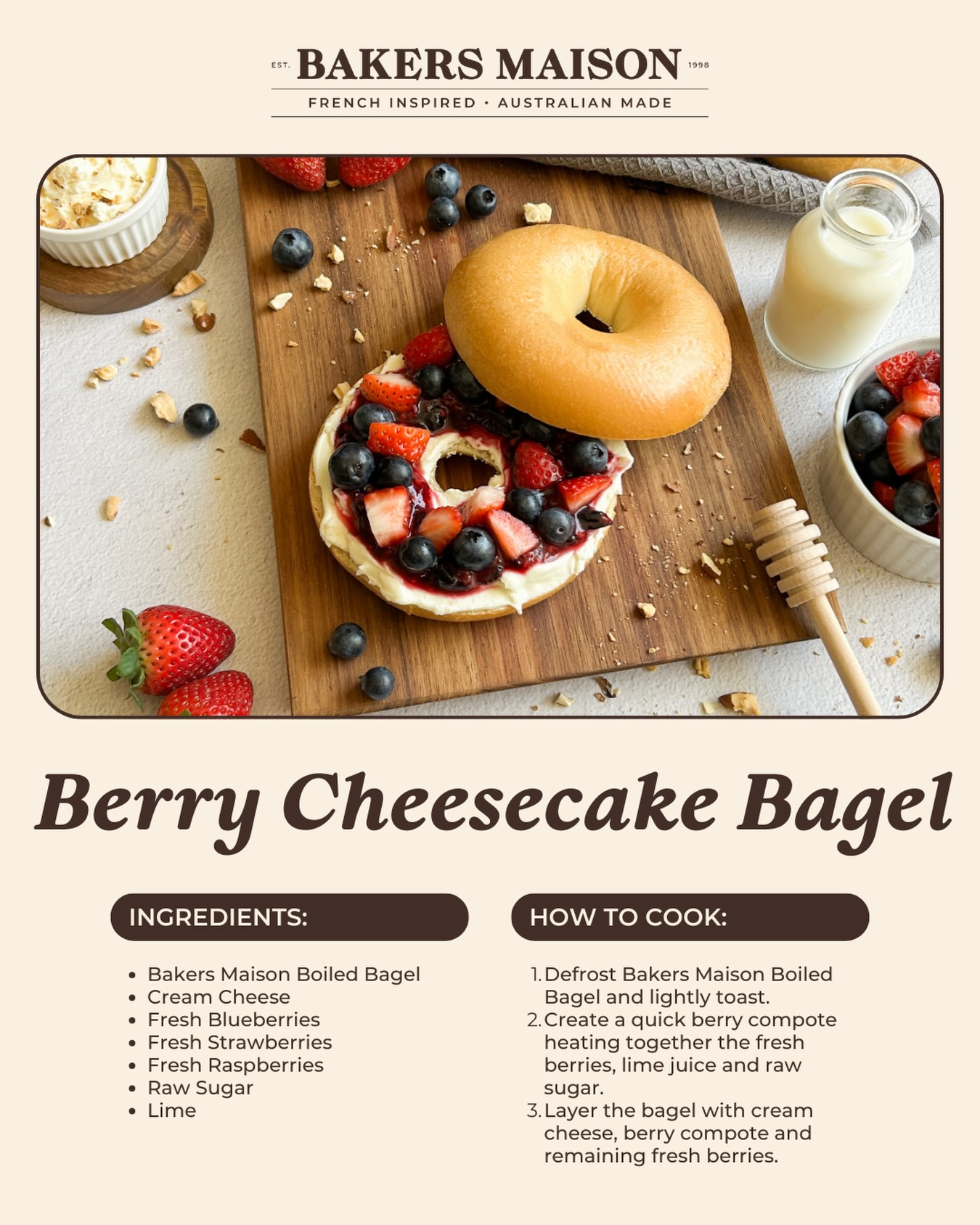 Bakers Maison - Cream cheese, fresh berries, and a... | Facebook