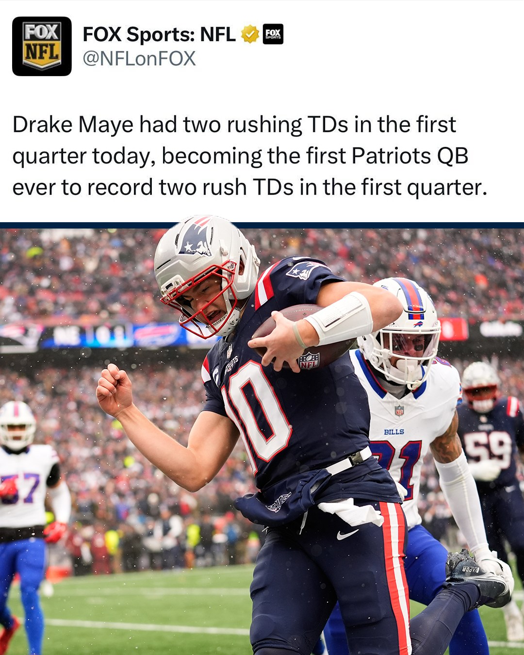 FanDuel - Drake Maye is a dual-threat QB 🔥 MVP incoming? 👀 | Facebook