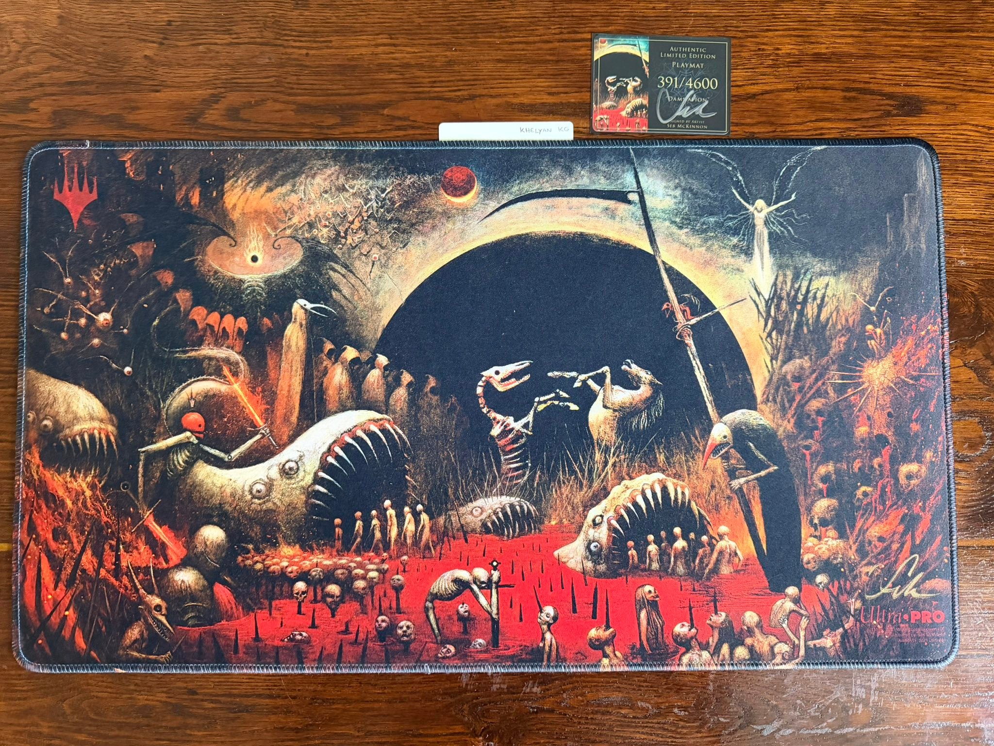 Seb McKinnon signed Chalice of the Void playmat for sale