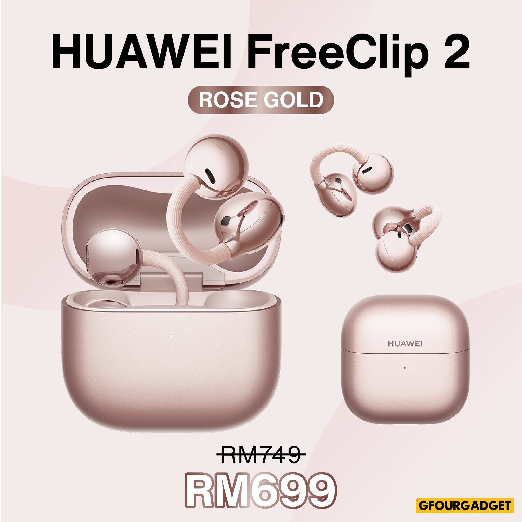 News: HUAWEI launches FreeClip 2 in new Rose Gold colour. This new