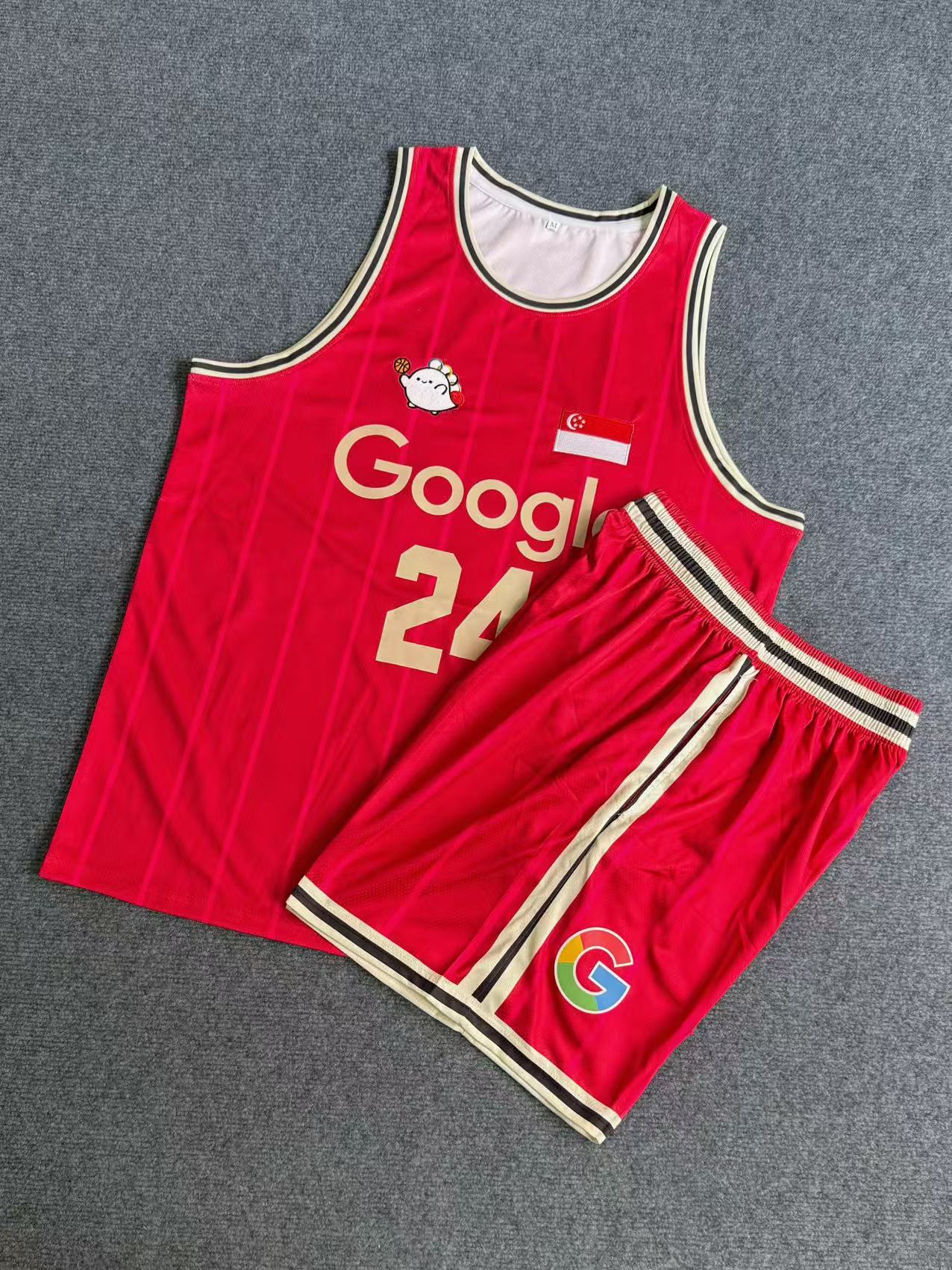 🏀 Custom Sublimation Basketball Jerseys for Google Team Singapore