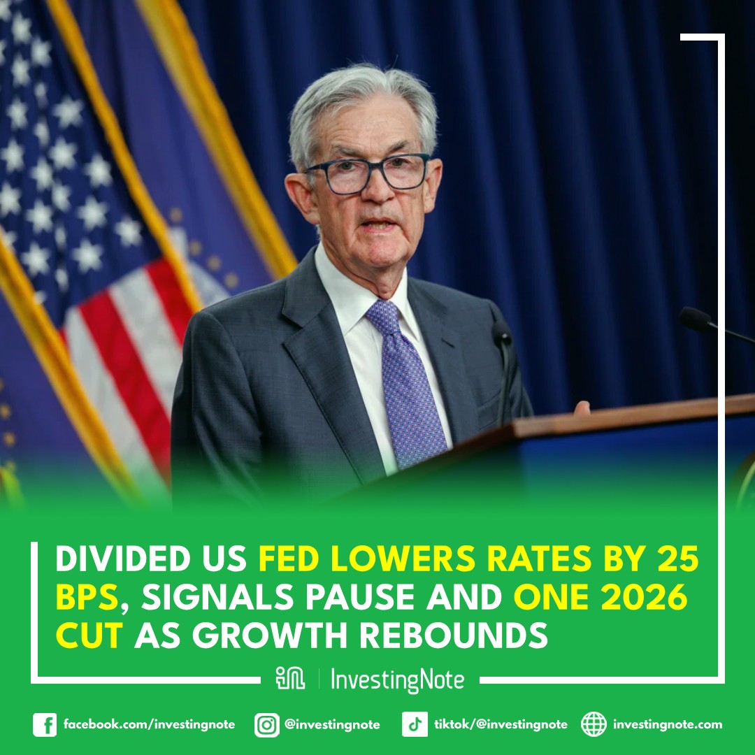 InvestingNote - UPDATE: Divided US Fed Lowers Rates by 25 bps, Signals ...