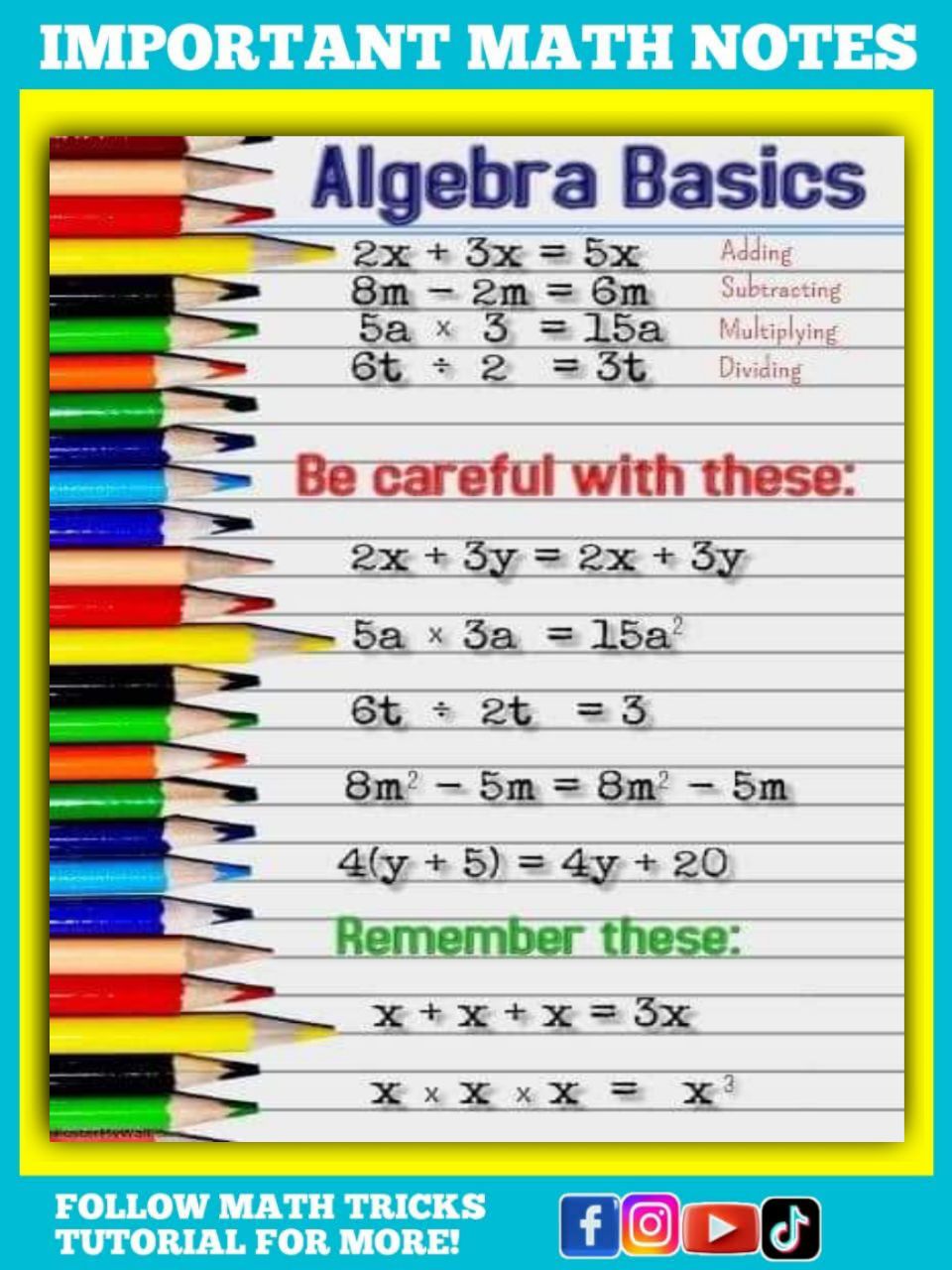 Types of Vector Math Notes - Math Tricks Tutorial | Facebook