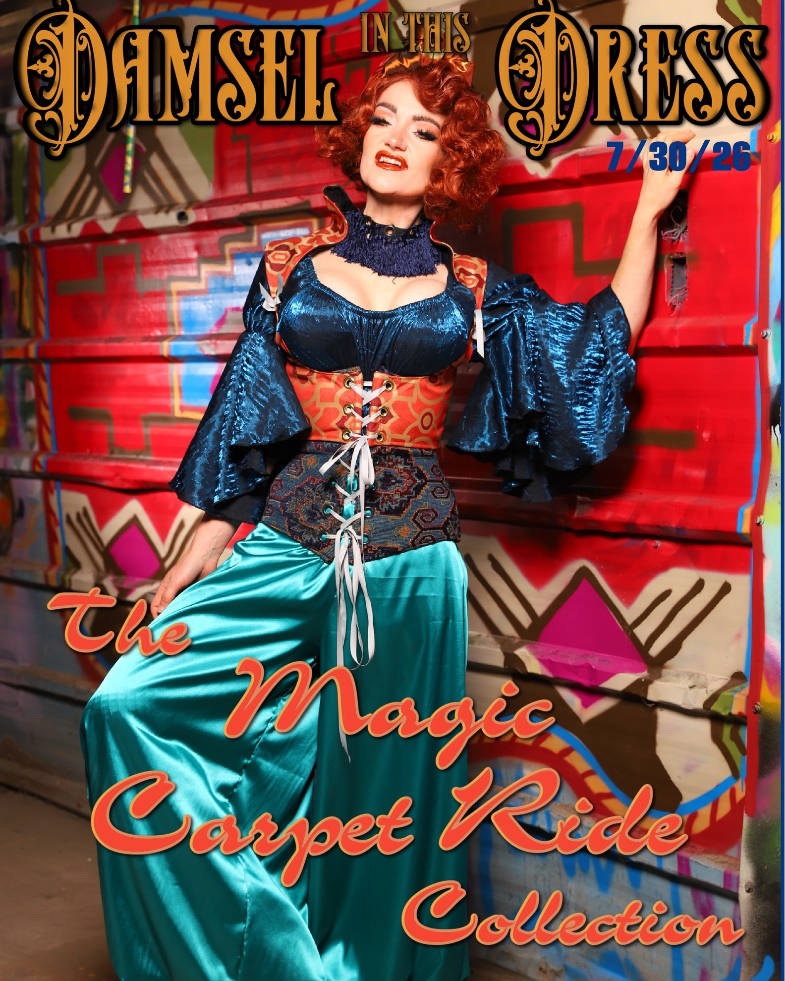 damsel in this dress corset Crossfire Turquoise & Gold Medallion Artemis Underbust Corset in Beaver