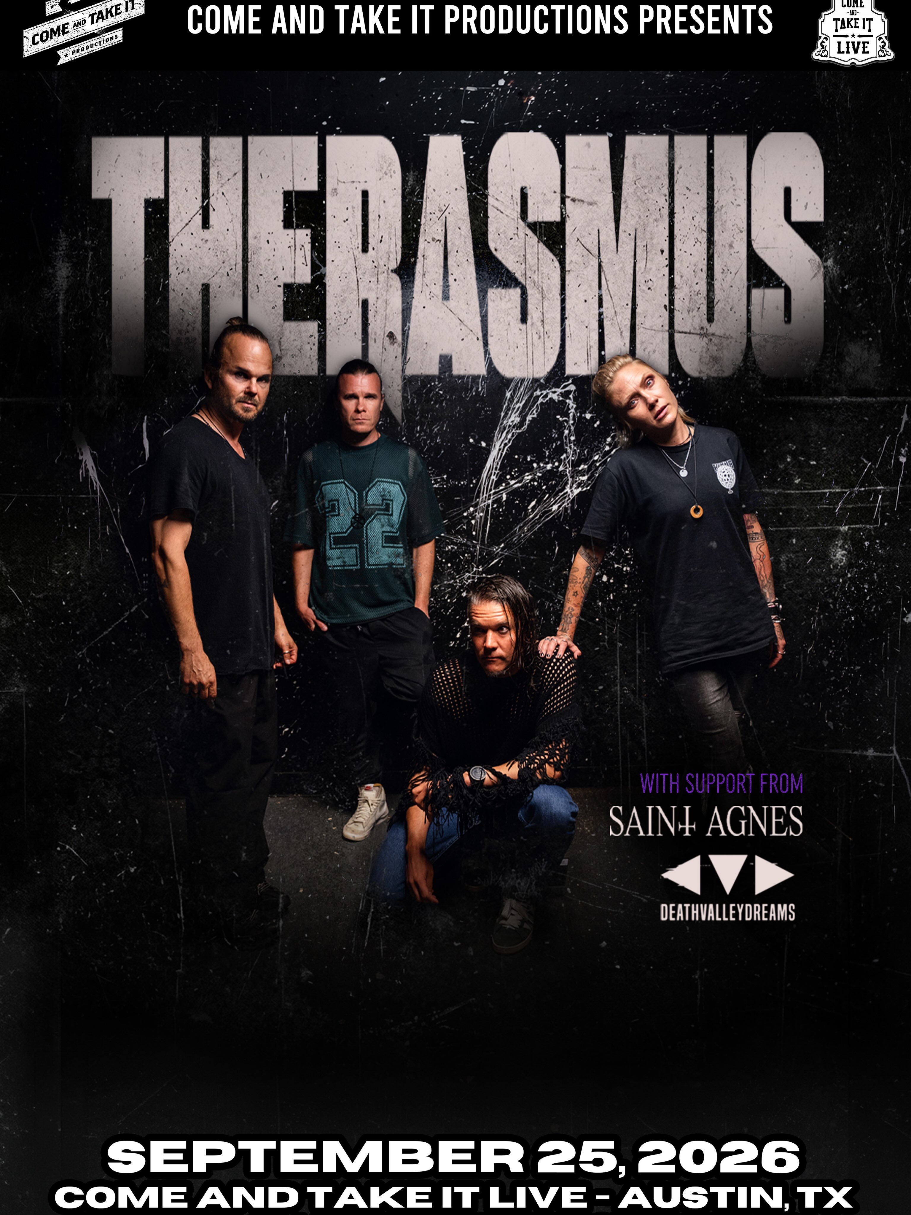 🚨 JUST ANNOUNCED 🚨 The Rasmus, 𝖘 𝖆 𝖎 𝖓 𝖙 𝖆 𝖌 𝖓 𝖊 𝖘 and