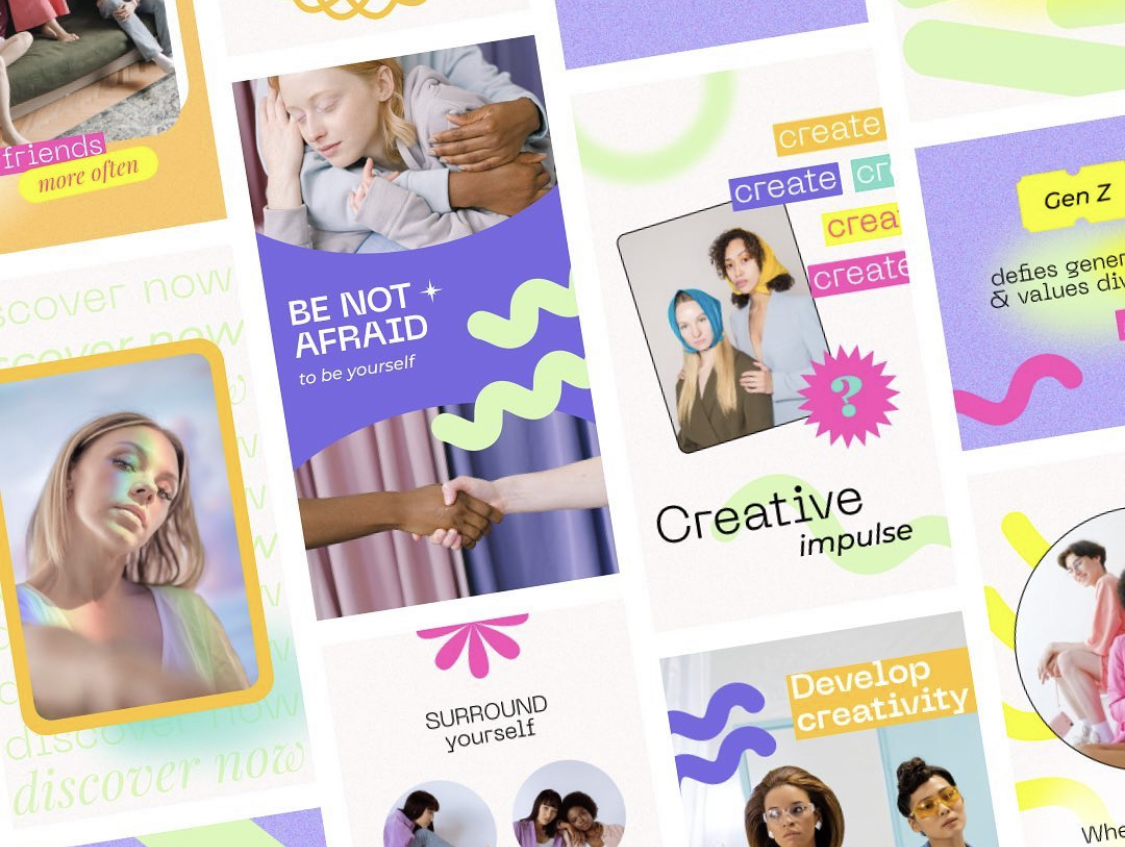 500 Stories - 🧡💛💜 The set of templates «Colors» for your... | Facebook