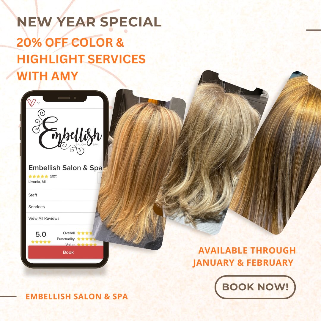 Our stylist Amy is offering a... - Embellish Salon and Spa | Facebook