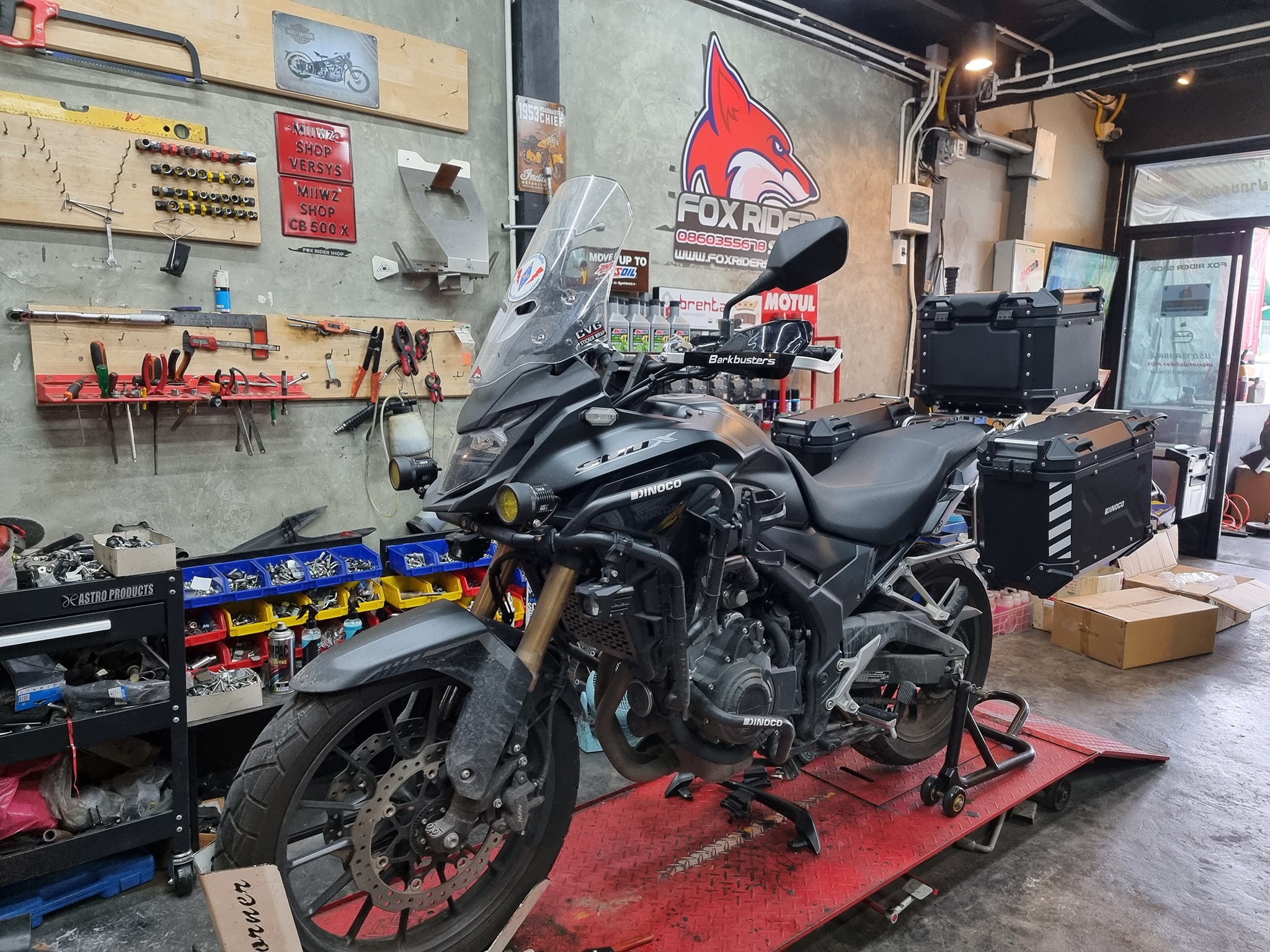 Fox Rider Shop - 🦊 CB500x ติดตั้งชุดปี๊บ 3 ใบ อลูมิเนียม... | Facebook