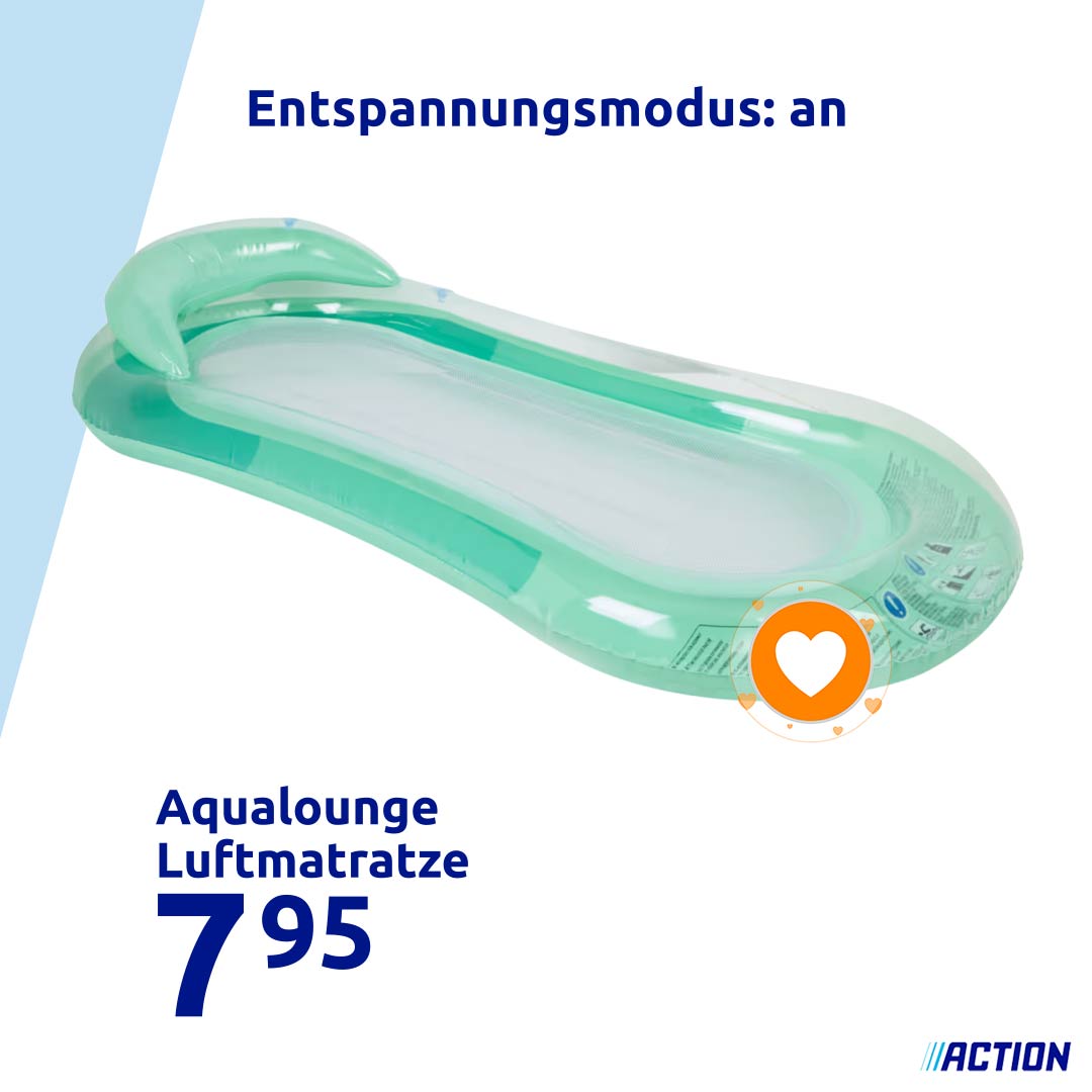 Diesen Sommer willst du ganz entspannt im und auf dem Wasser verbringen? ☀️🌊 Dann ist diese bequeme Luftmatratze mit Nackenkissen und erhöhtem Rand ab sofort dein bester Freund. Jetzt zum günstigsten