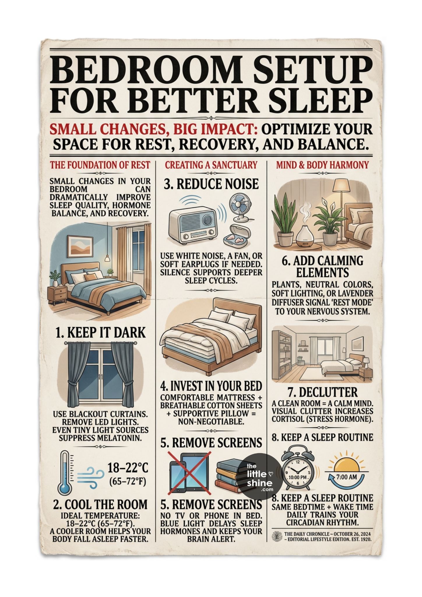 Little - 💤 Bedroom Setup for Better Sleep Small changes in your bedroom ...