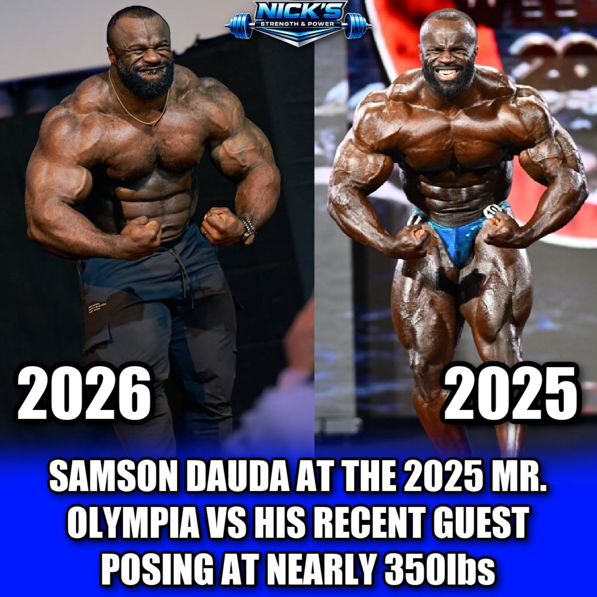 Nick's - Samson Dauda at nearly 350lbs at his recent guest posing this ...